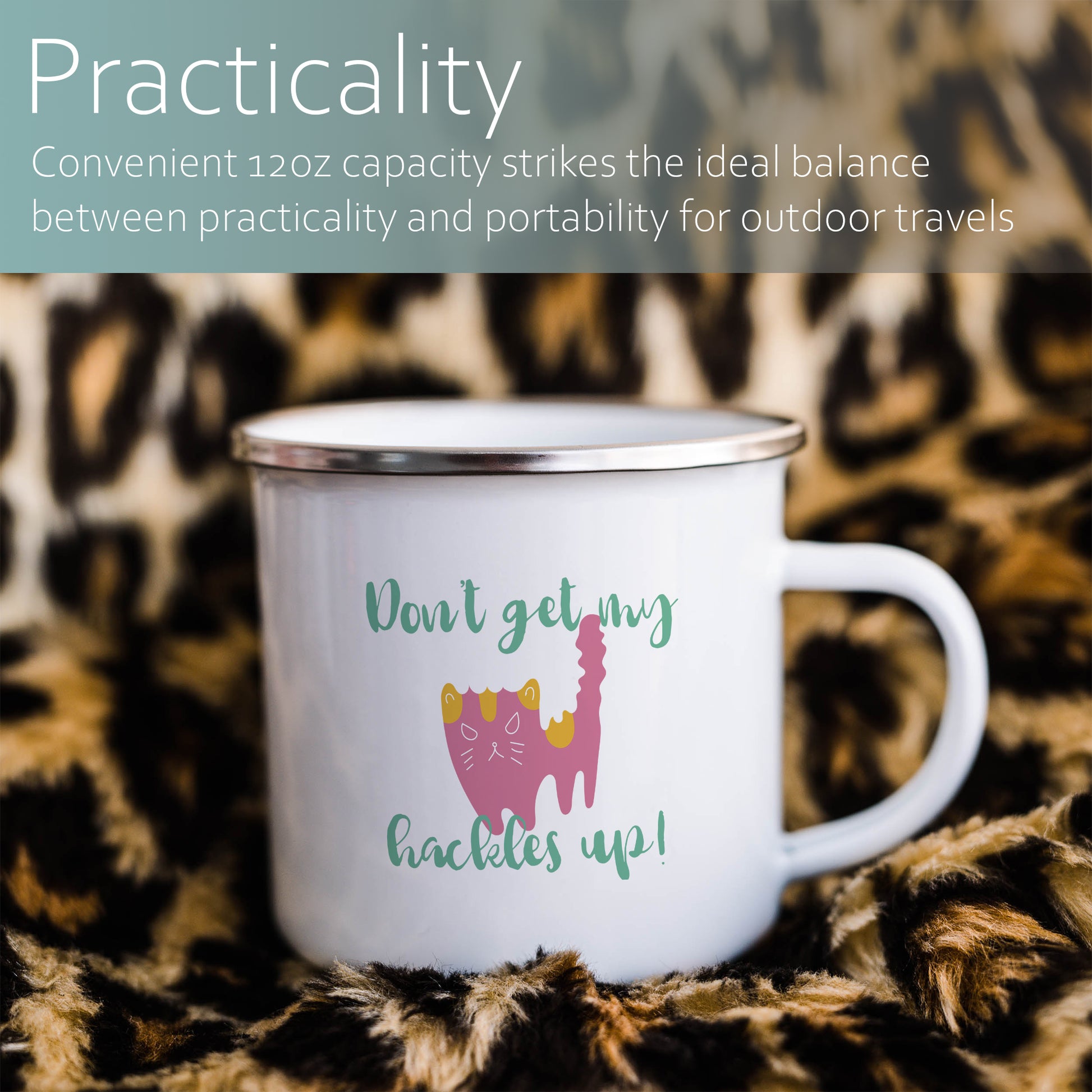 Don't get my hackles up | Enamel mug-Enamel mug-Adnil Creations