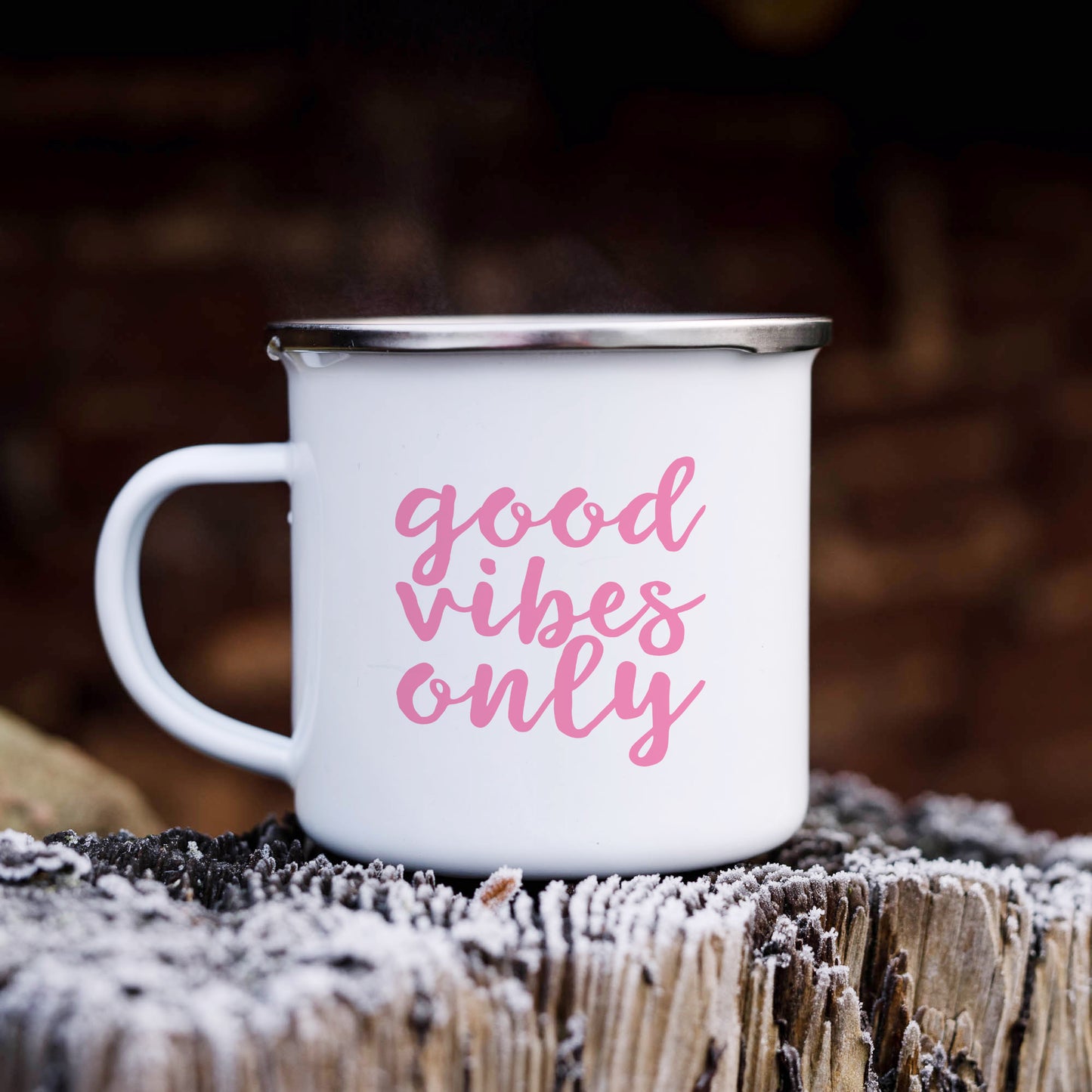 Good vibes only | Enamel mug-Enamel mug-Adnil Creations