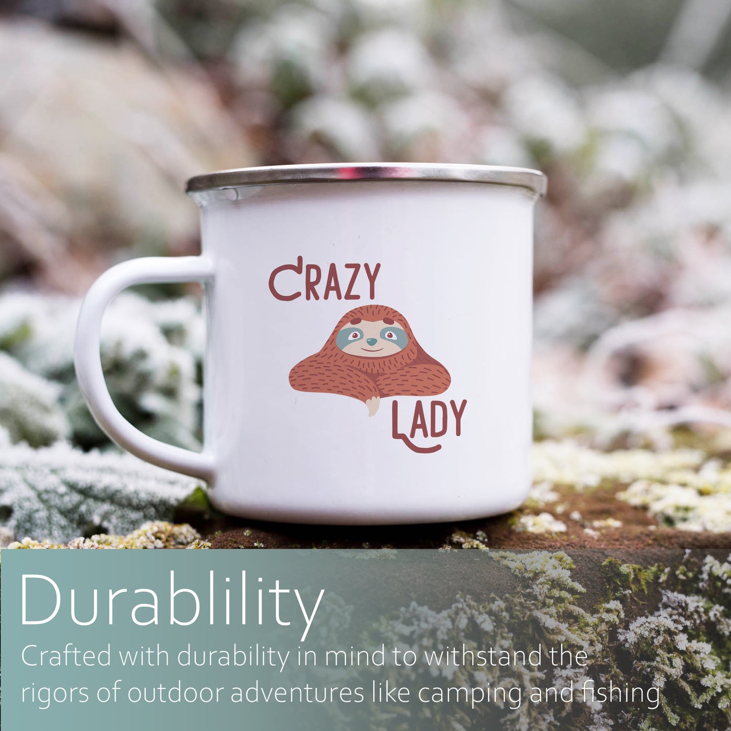 Crazy sloth lady | Enamel mug-Enamel mug-Adnil Creations