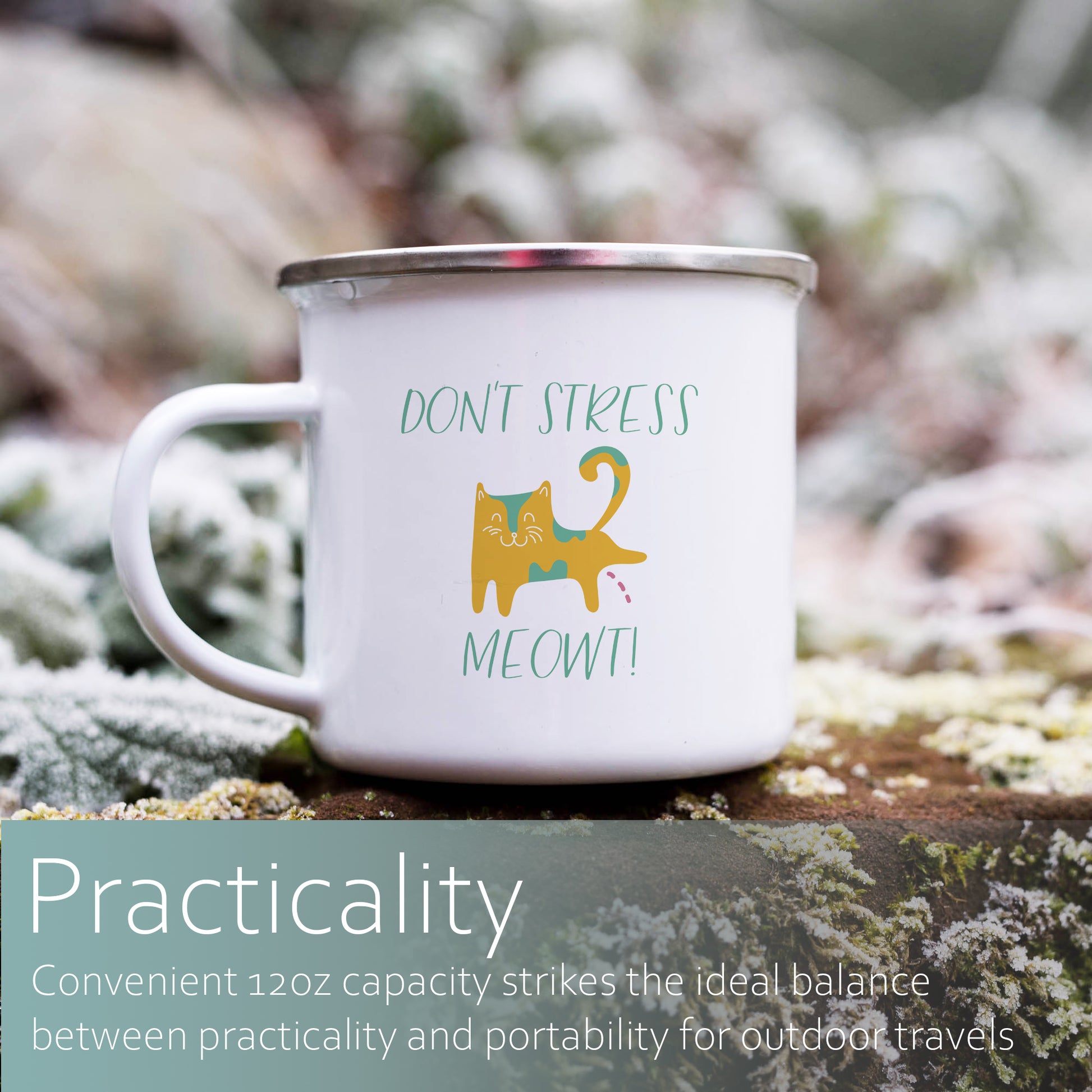 Don't stress meowt | Enamel mug-Enamel mug-Adnil Creations