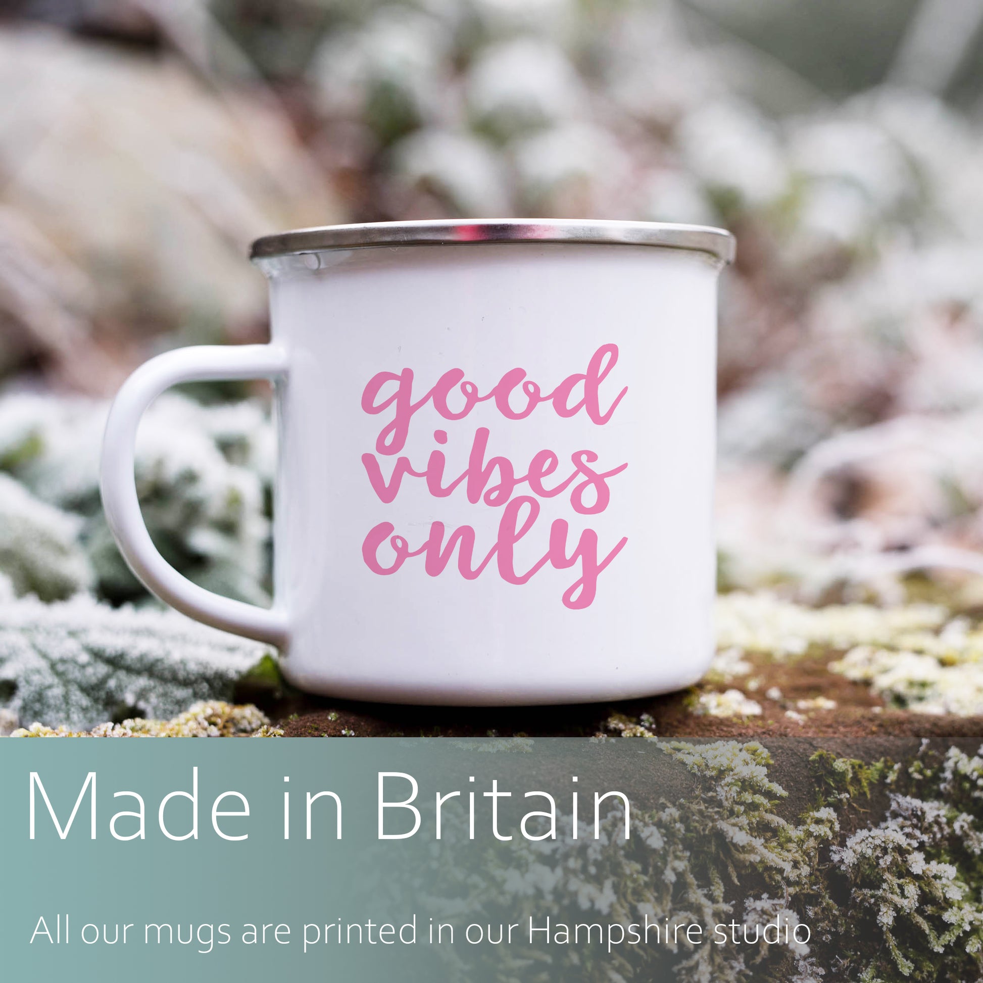 Good vibes only | Enamel mug-Enamel mug-Adnil Creations