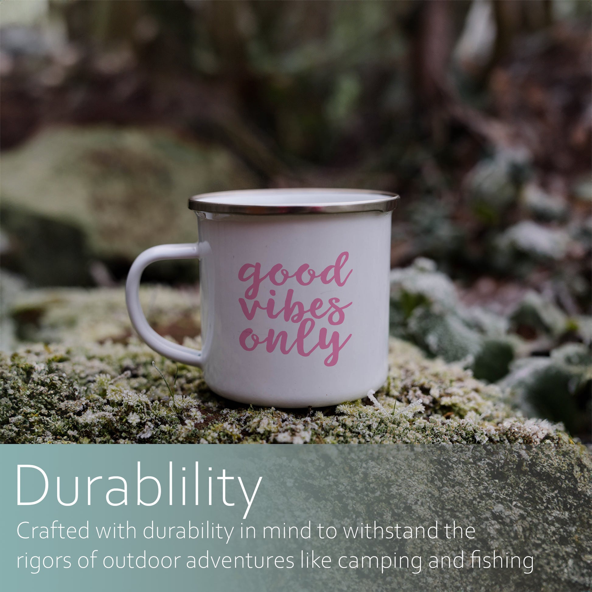 Good vibes only | Enamel mug-Enamel mug-Adnil Creations