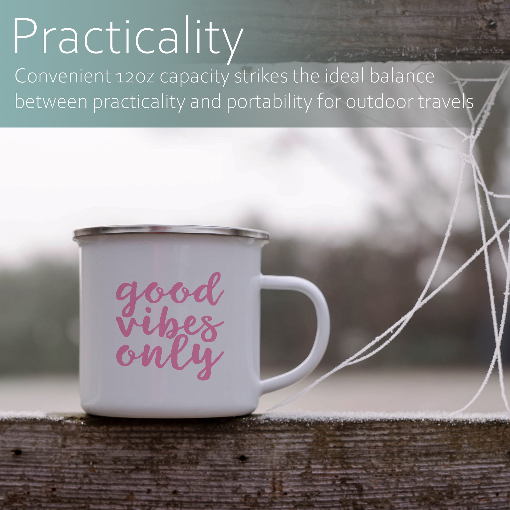 Good vibes only | Enamel mug-Enamel mug-Adnil Creations