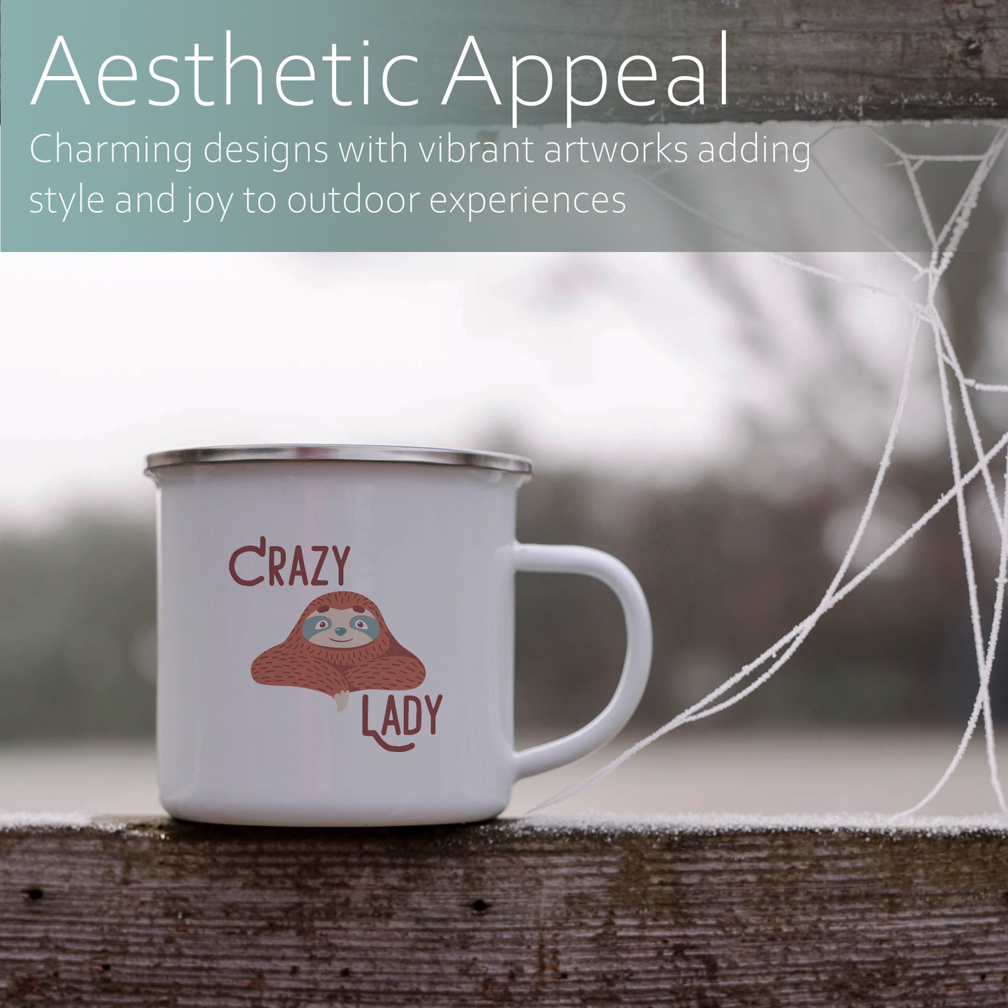 Crazy sloth lady | Enamel mug-Enamel mug-Adnil Creations