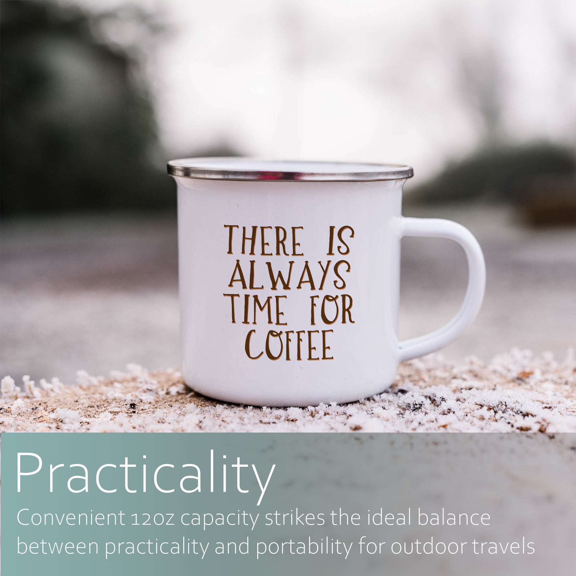 Always time for coffee | Enamel mug-Enamel mug-Adnil Creations