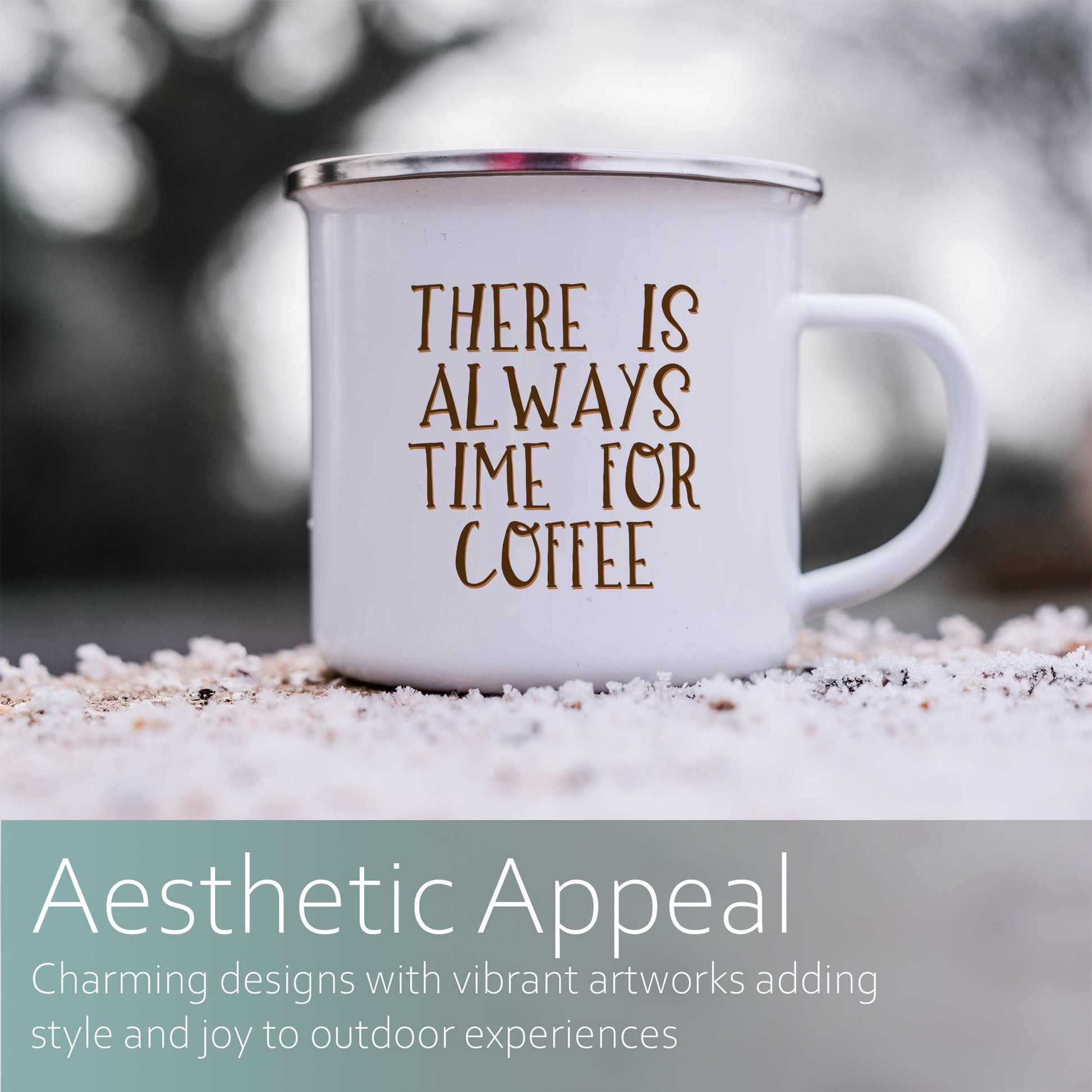 Always time for coffee | Enamel mug-Enamel mug-Adnil Creations