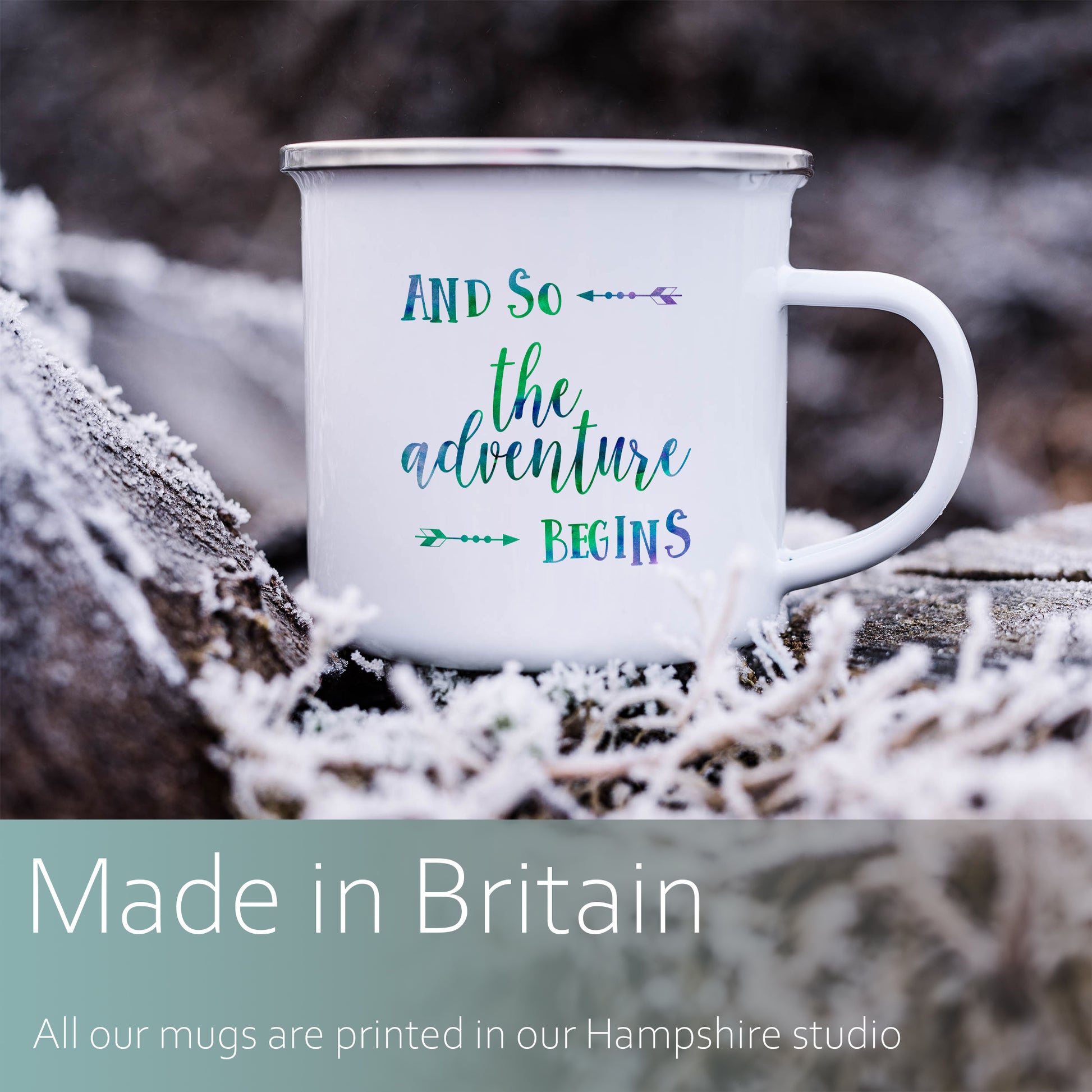 And so the adventure begins | Enamel mug-Enamel mug-Adnil Creations