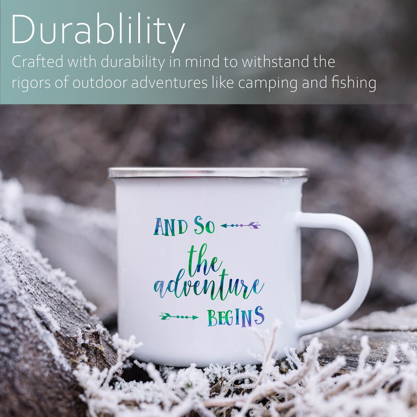 And so the adventure begins | Enamel mug-Enamel mug-Adnil Creations