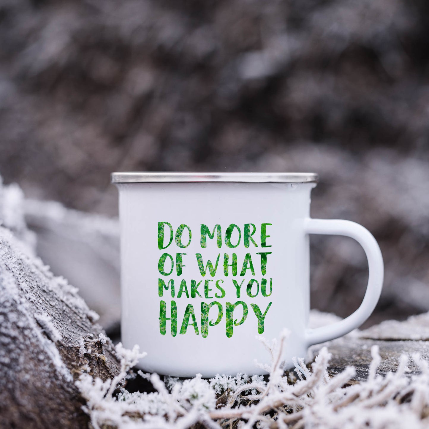 Do more of what makes you happy | Enamel mug-Enamel mug-Adnil Creations