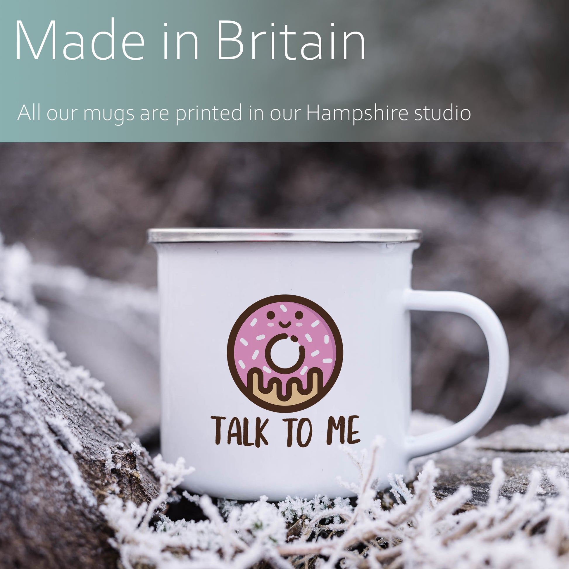 Donut talk to me | Enamel mug-Enamel mug-Adnil Creations