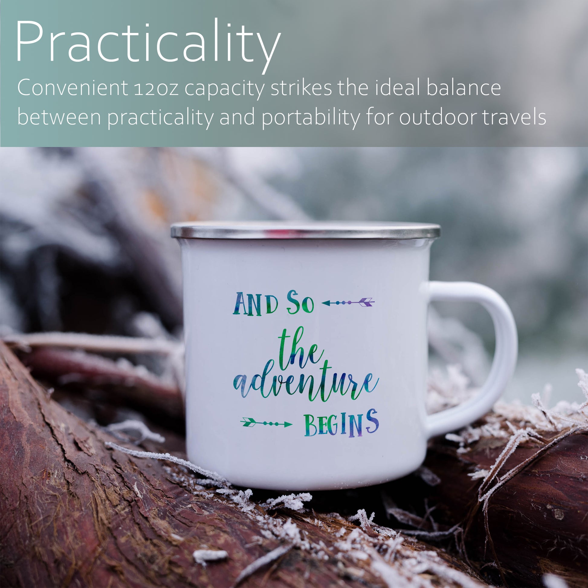 And so the adventure begins | Enamel mug-Enamel mug-Adnil Creations