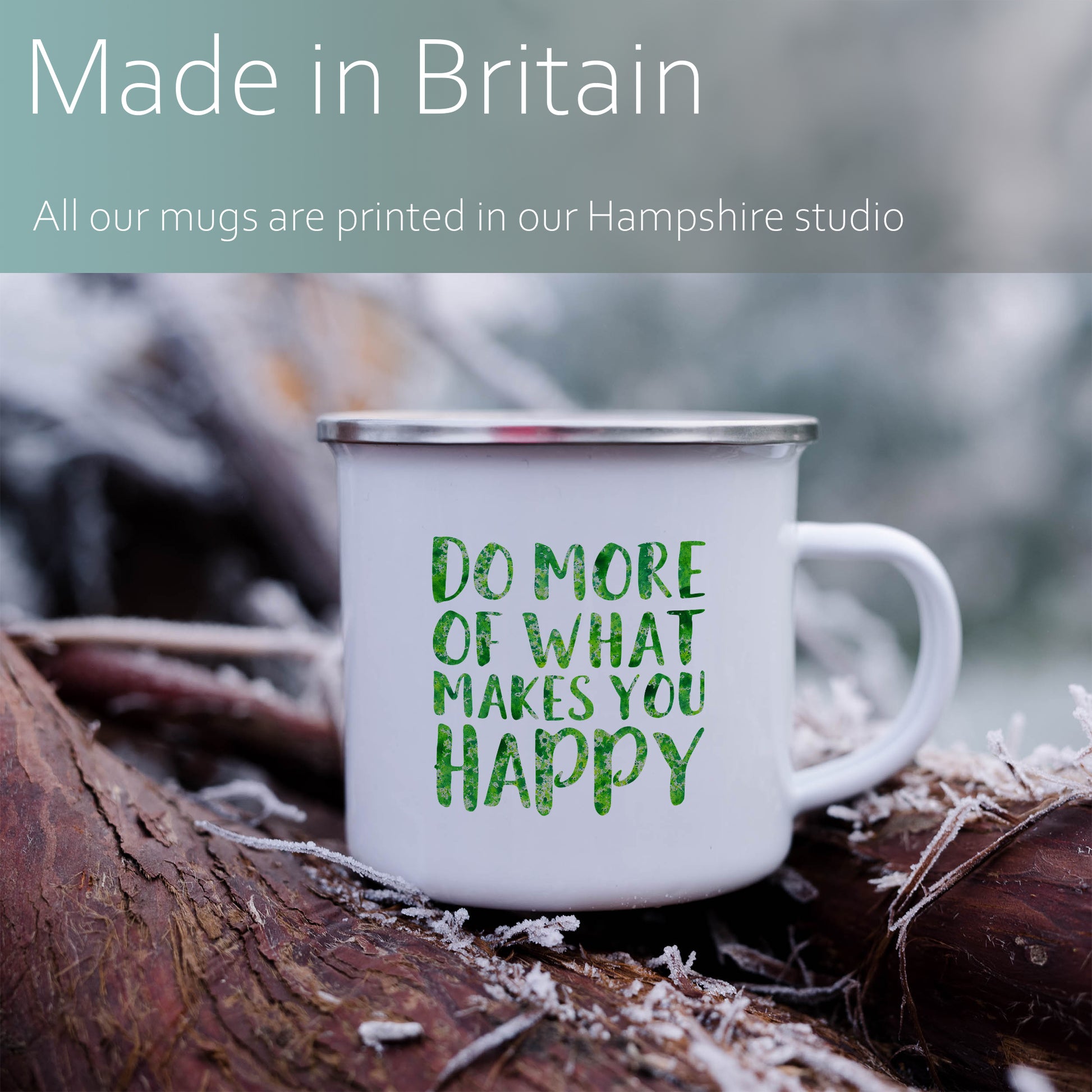 Do more of what makes you happy | Enamel mug-Enamel mug-Adnil Creations