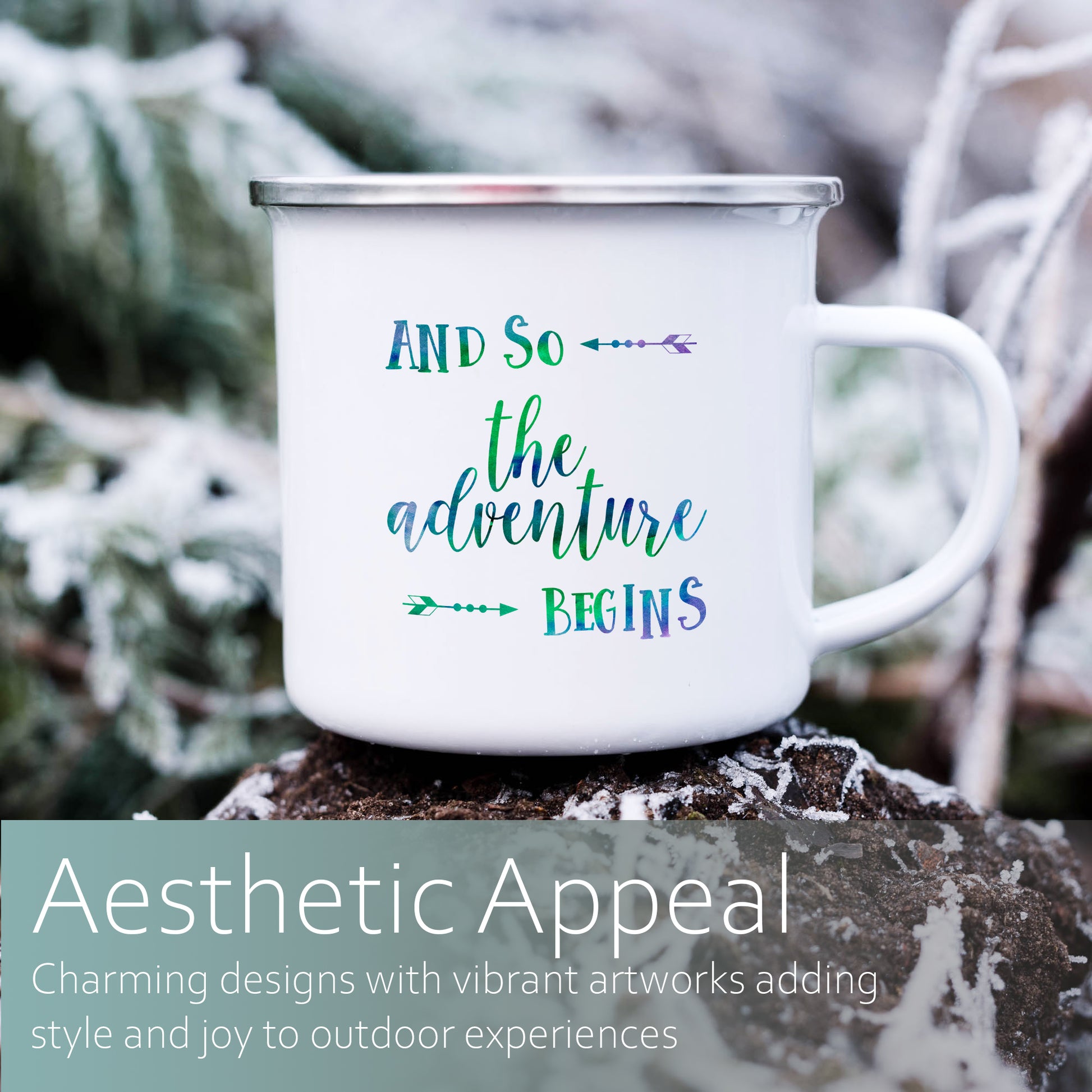 And so the adventure begins | Enamel mug-Enamel mug-Adnil Creations