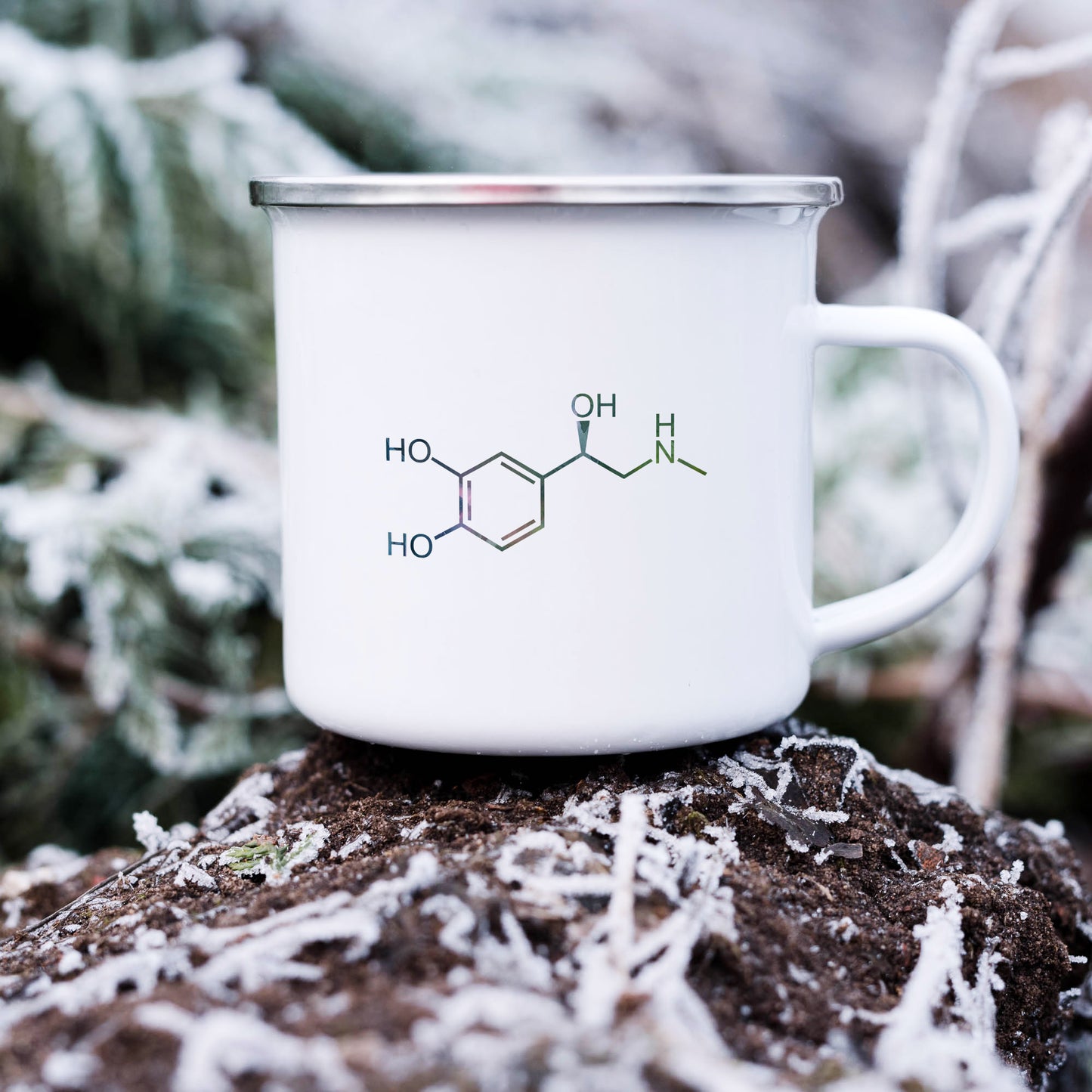 Adrenaline molecule | Enamel mug-Enamel mug-Adnil Creations