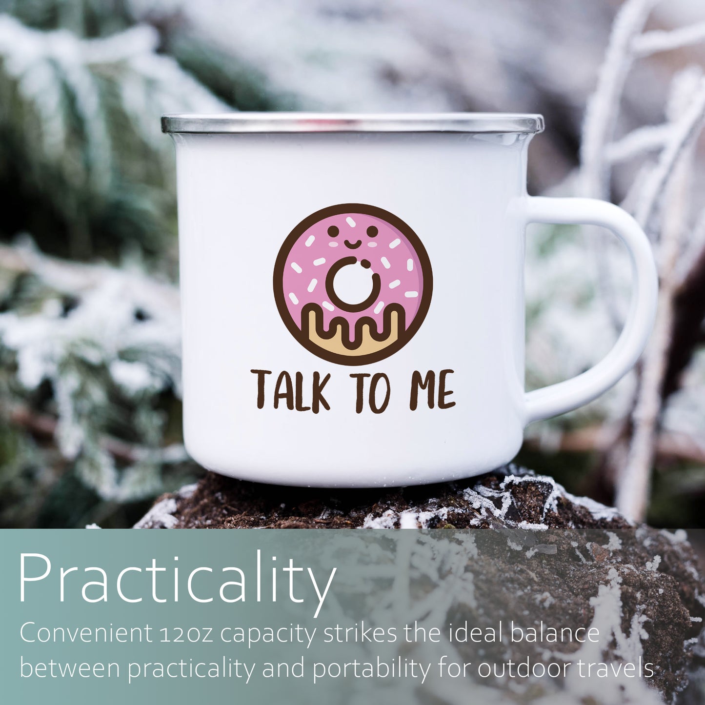 Donut talk to me | Enamel mug-Enamel mug-Adnil Creations