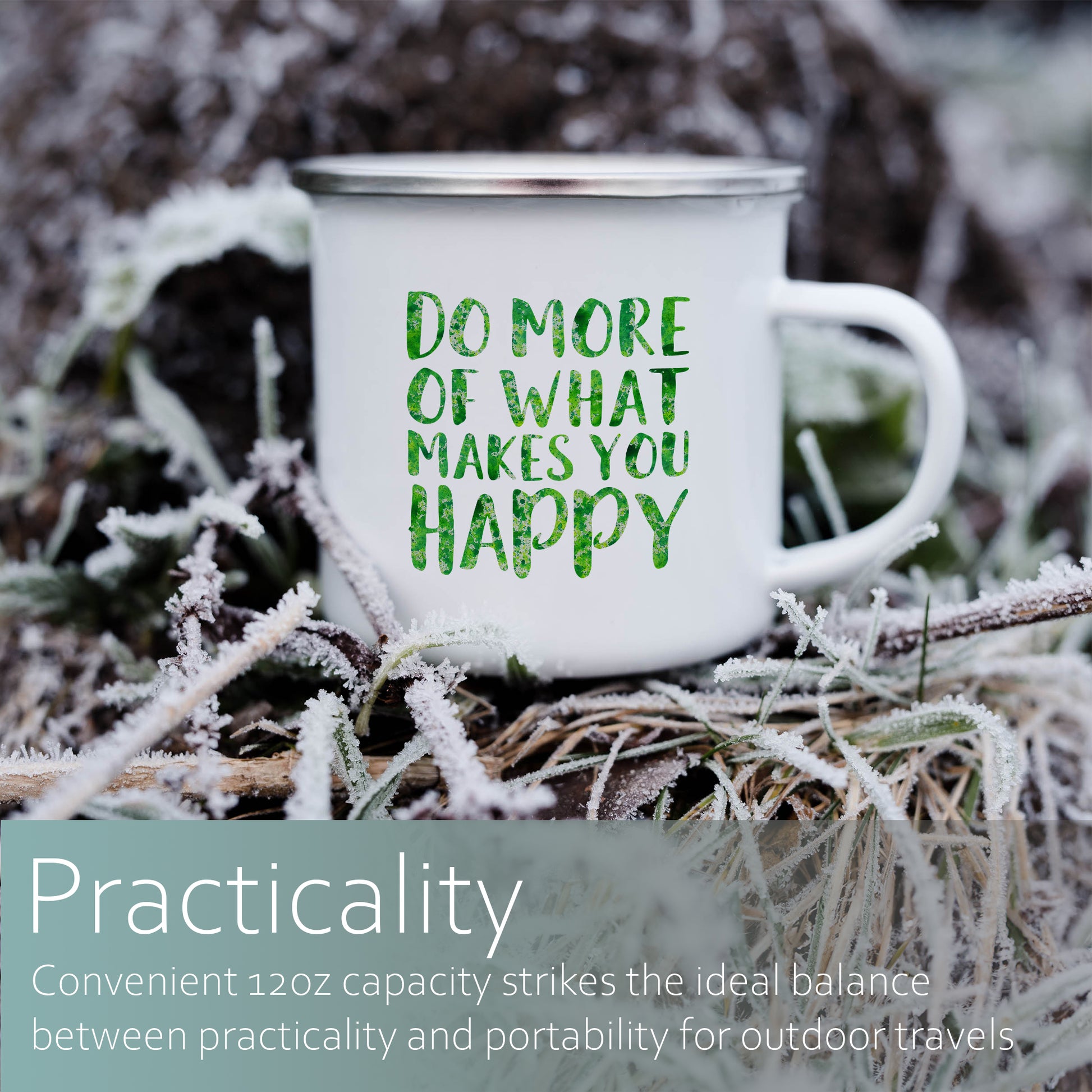 Do more of what makes you happy | Enamel mug-Enamel mug-Adnil Creations