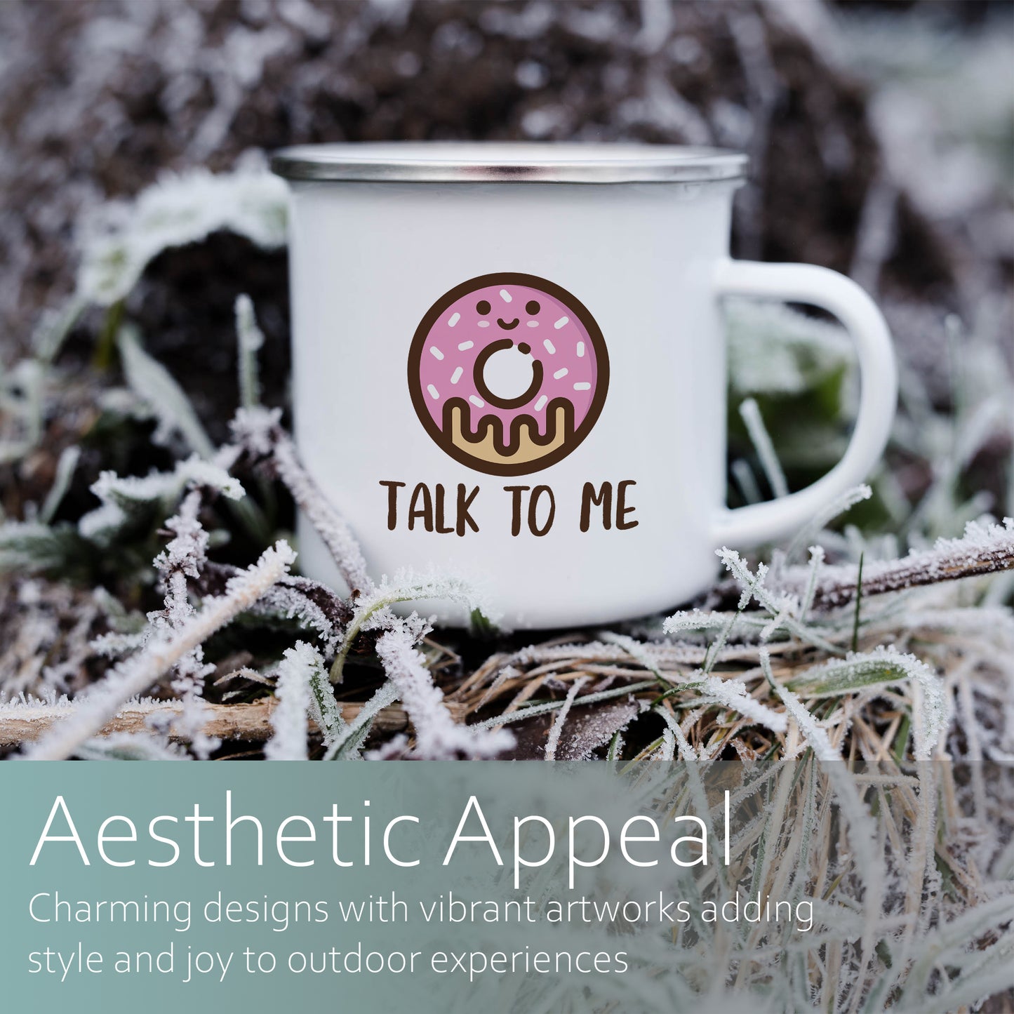 Donut talk to me | Enamel mug-Enamel mug-Adnil Creations