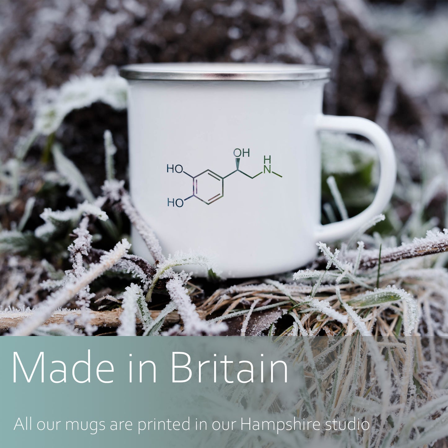 Adrenaline molecule | Enamel mug-Enamel mug-Adnil Creations