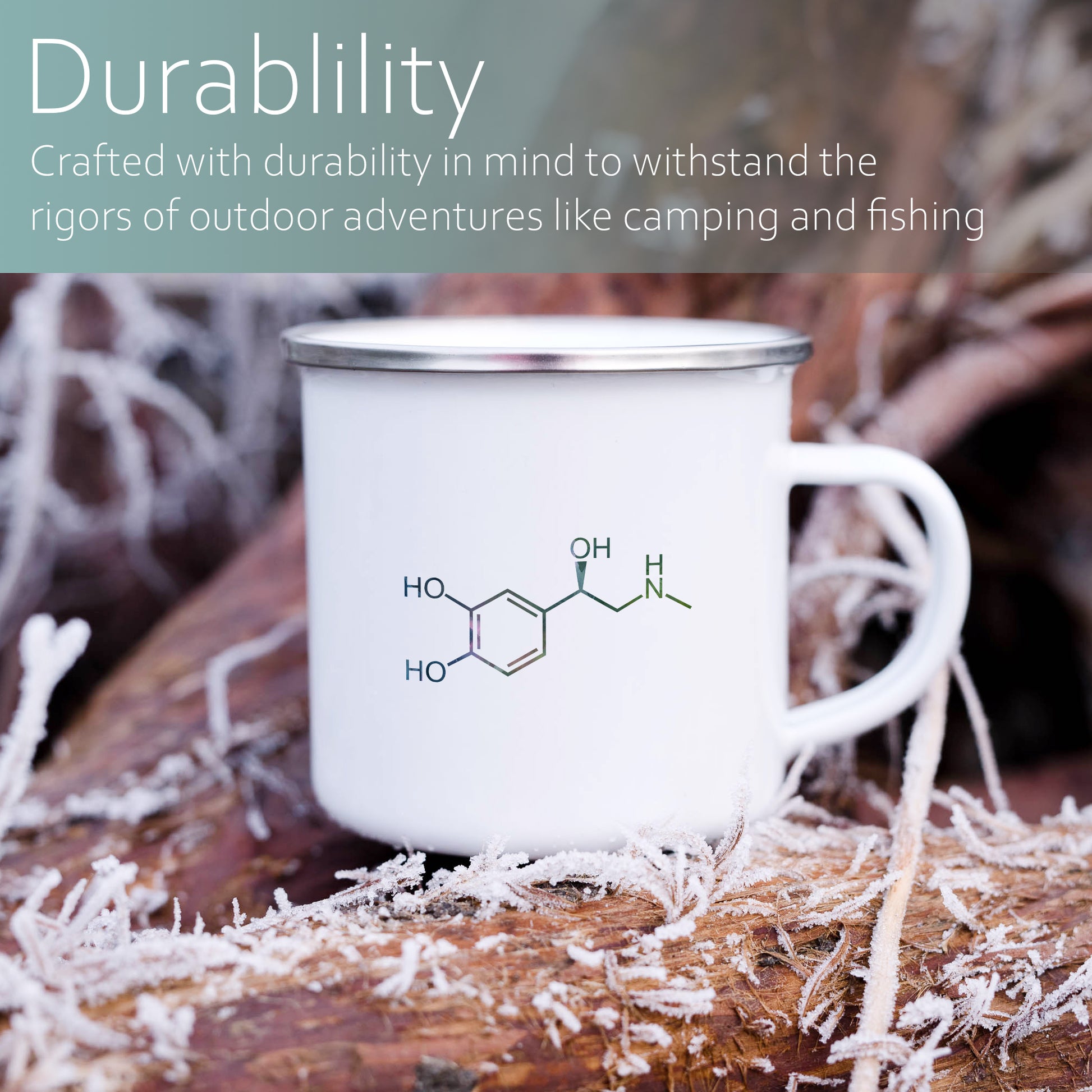 Adrenaline molecule | Enamel mug-Enamel mug-Adnil Creations