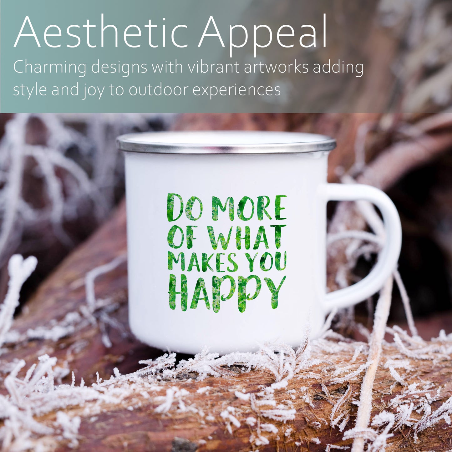 Do more of what makes you happy | Enamel mug-Enamel mug-Adnil Creations