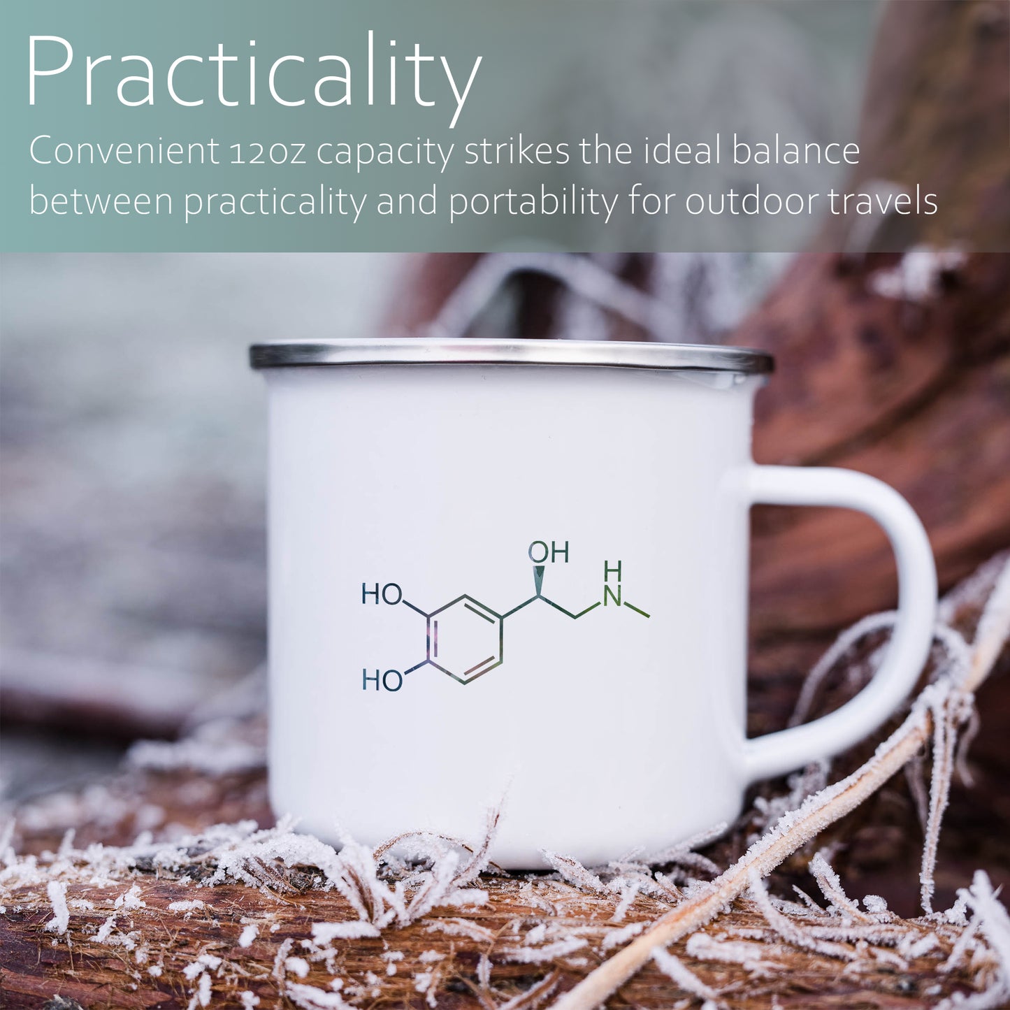 Adrenaline molecule | Enamel mug-Enamel mug-Adnil Creations