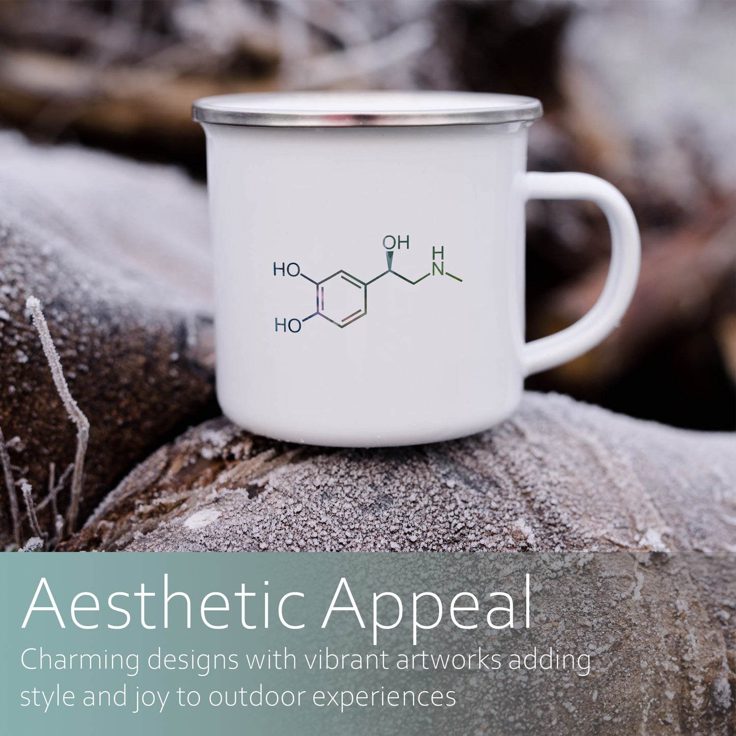 Adrenaline molecule | Enamel mug-Enamel mug-Adnil Creations