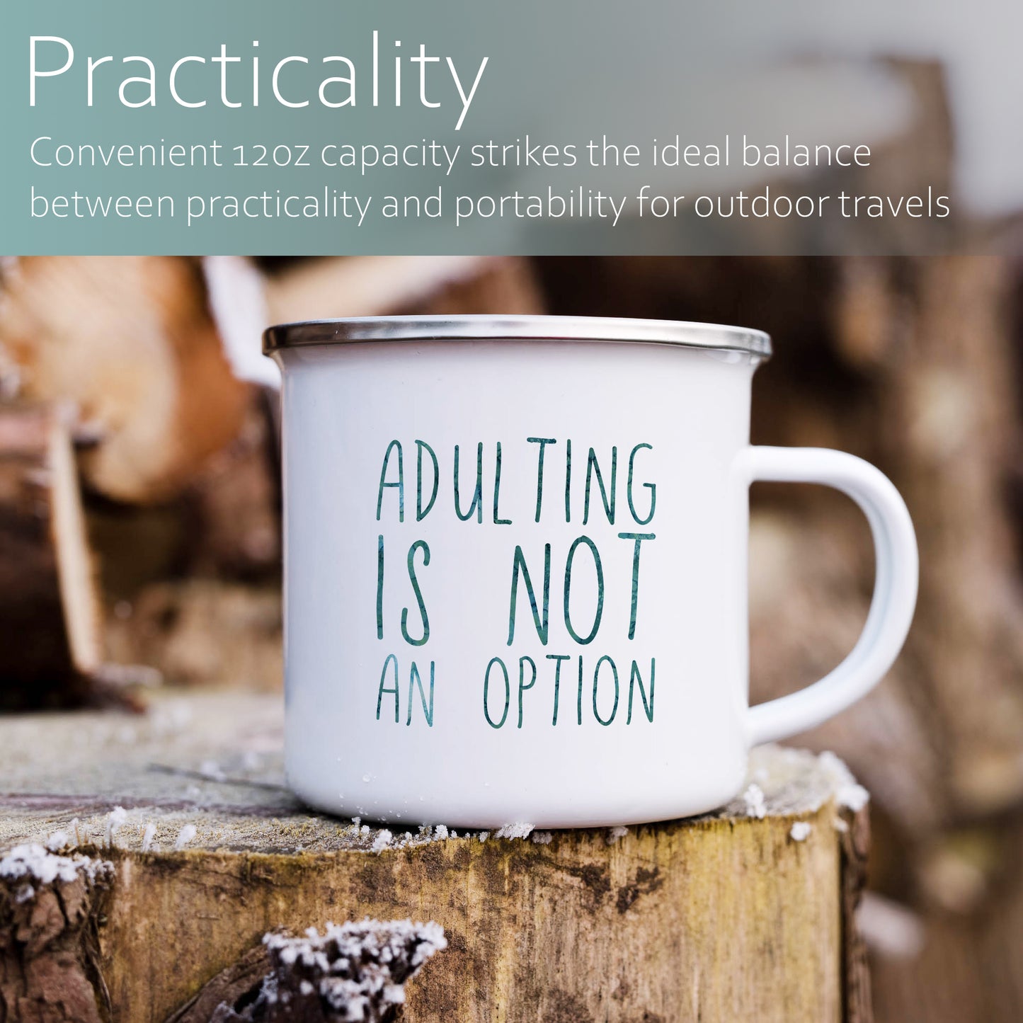 Adulting is not an option | Enamel mug-Enamel mug-Adnil Creations