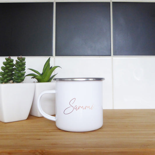 Gold ombre personalised name | Enamel mug-Enamel mug-Adnil Creations