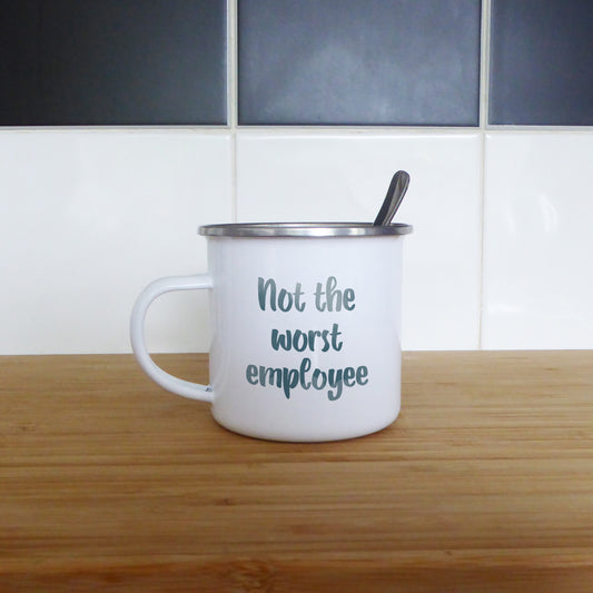 Not the worst employee | Enamel mug