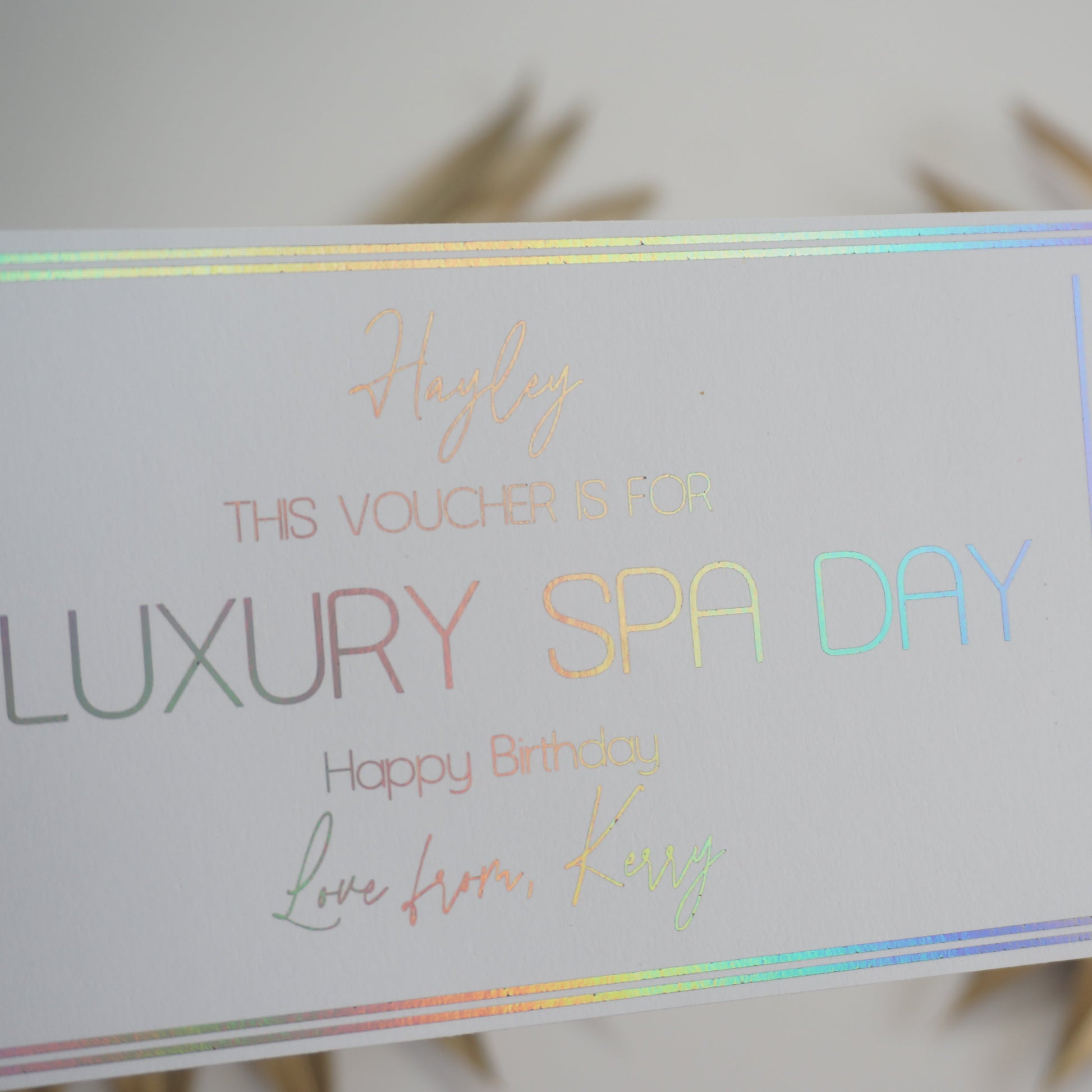 Experience Gift Voucher | Foil Print-Foil Print-Adnil Creations