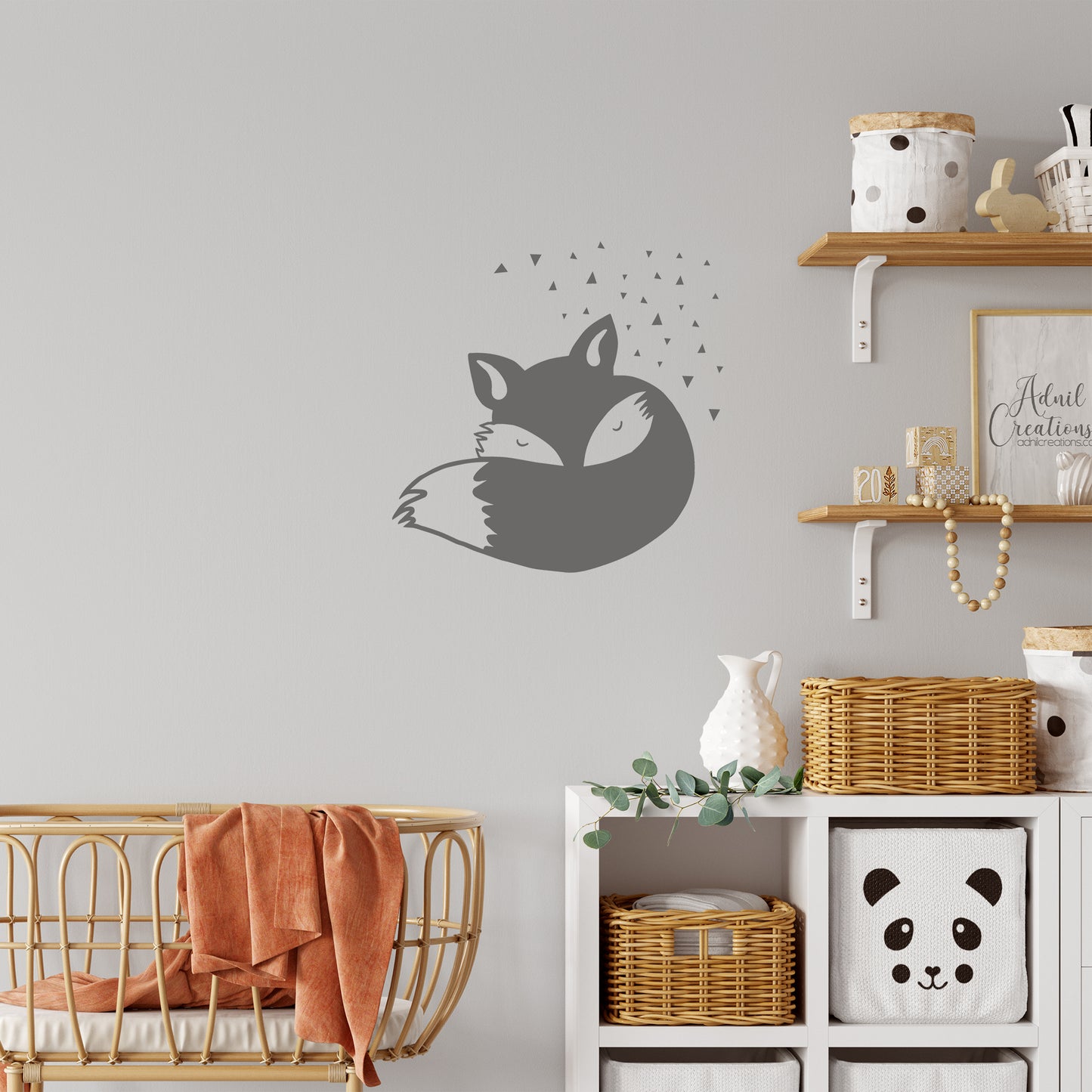 Cute sleeping fox | Wall decal-Wall art-Adnil Creations