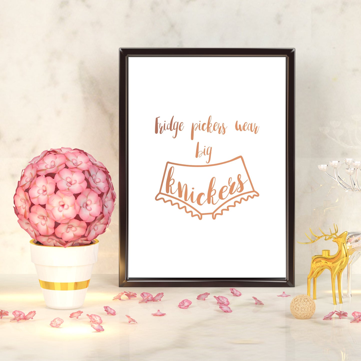 Fridge pickers wear big knickers | A4 Foil Print Quote-Foil Print-Adnil Creations