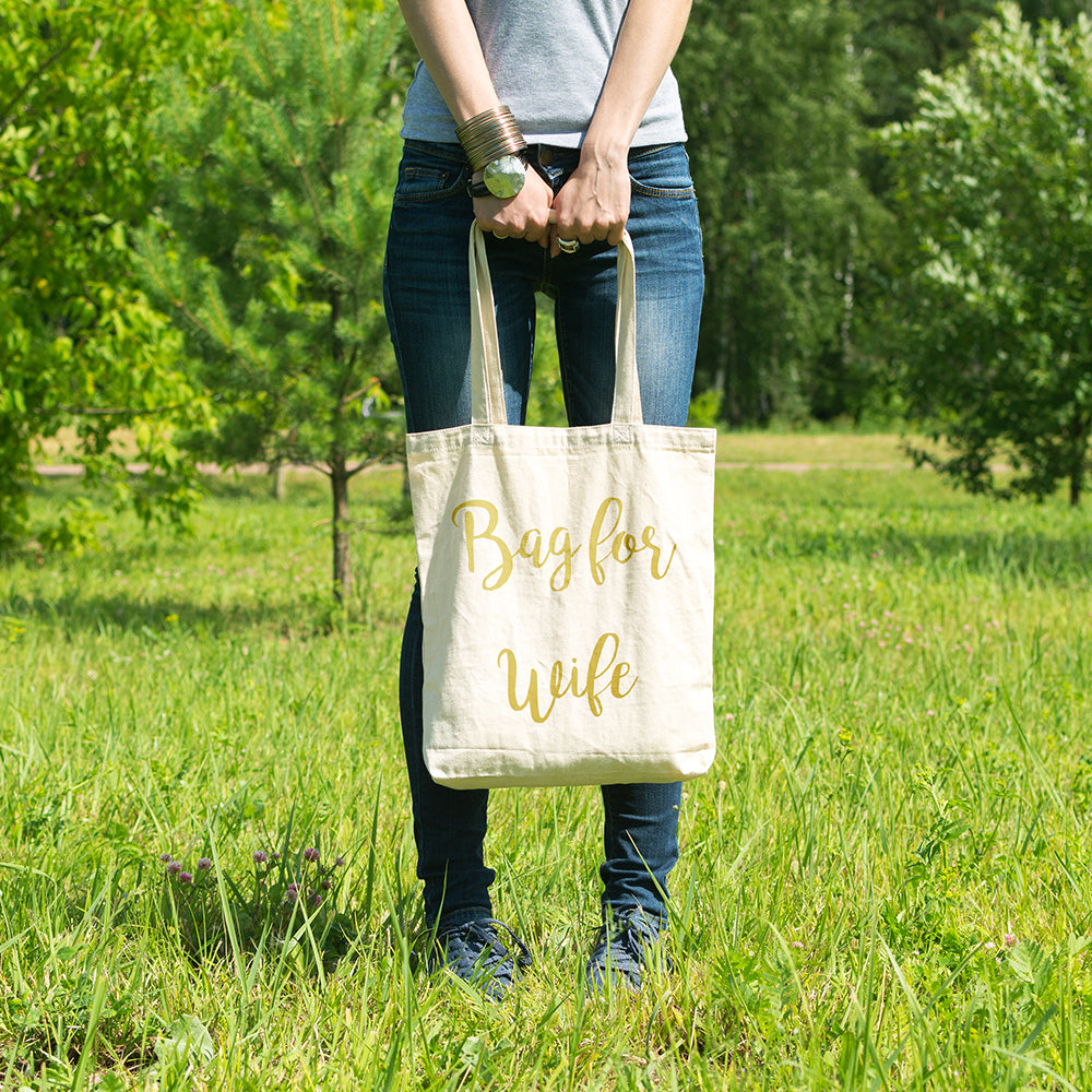 Bag for wife | 1100% Organic Cotton tote bag-Tote bags-Adnil Creations