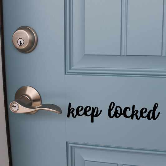 Keep Locked | Door decal-Door decal-Adnil Creations