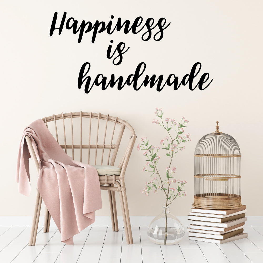 Happiness is handmade | Wall quote-Wall quote-Adnil Creations