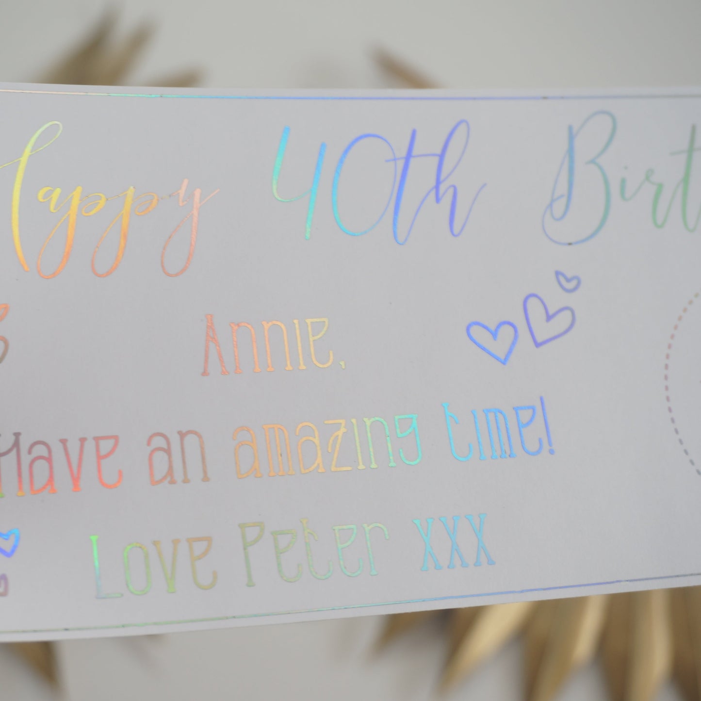 Hearts Thank You Gift Voucher | Foil Print-Foil Print-Adnil Creations