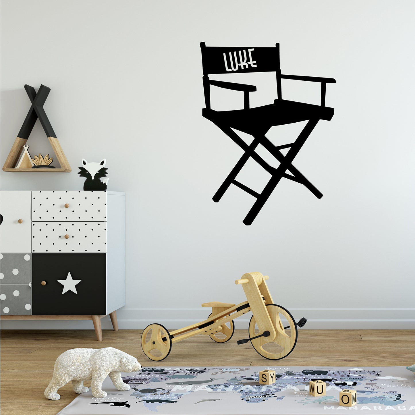 Directors chair with name | Monogram decal-Monogram & name decal-Adnil Creations