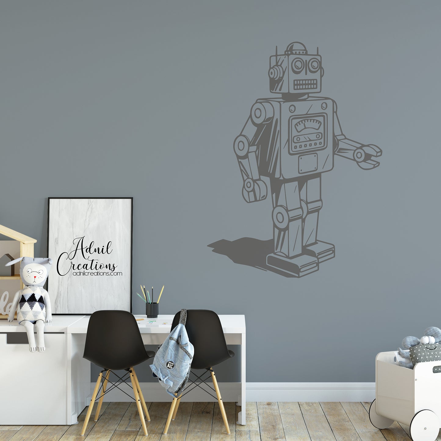 Retro robot | Wall decal-Wall art-Adnil Creations