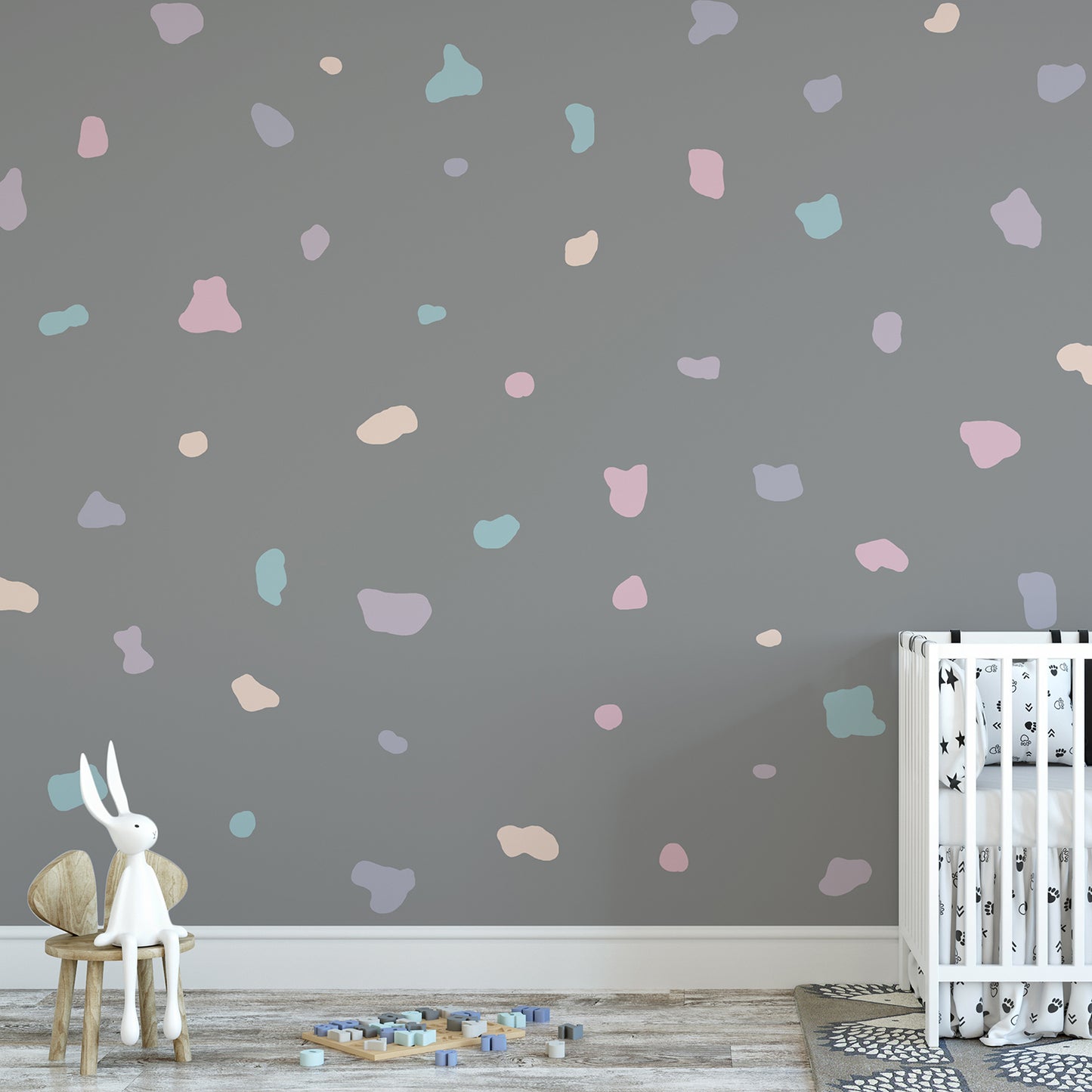 Irregular polka dots | Fabric wall stickers-Fabric wall stickers-Adnil Creations