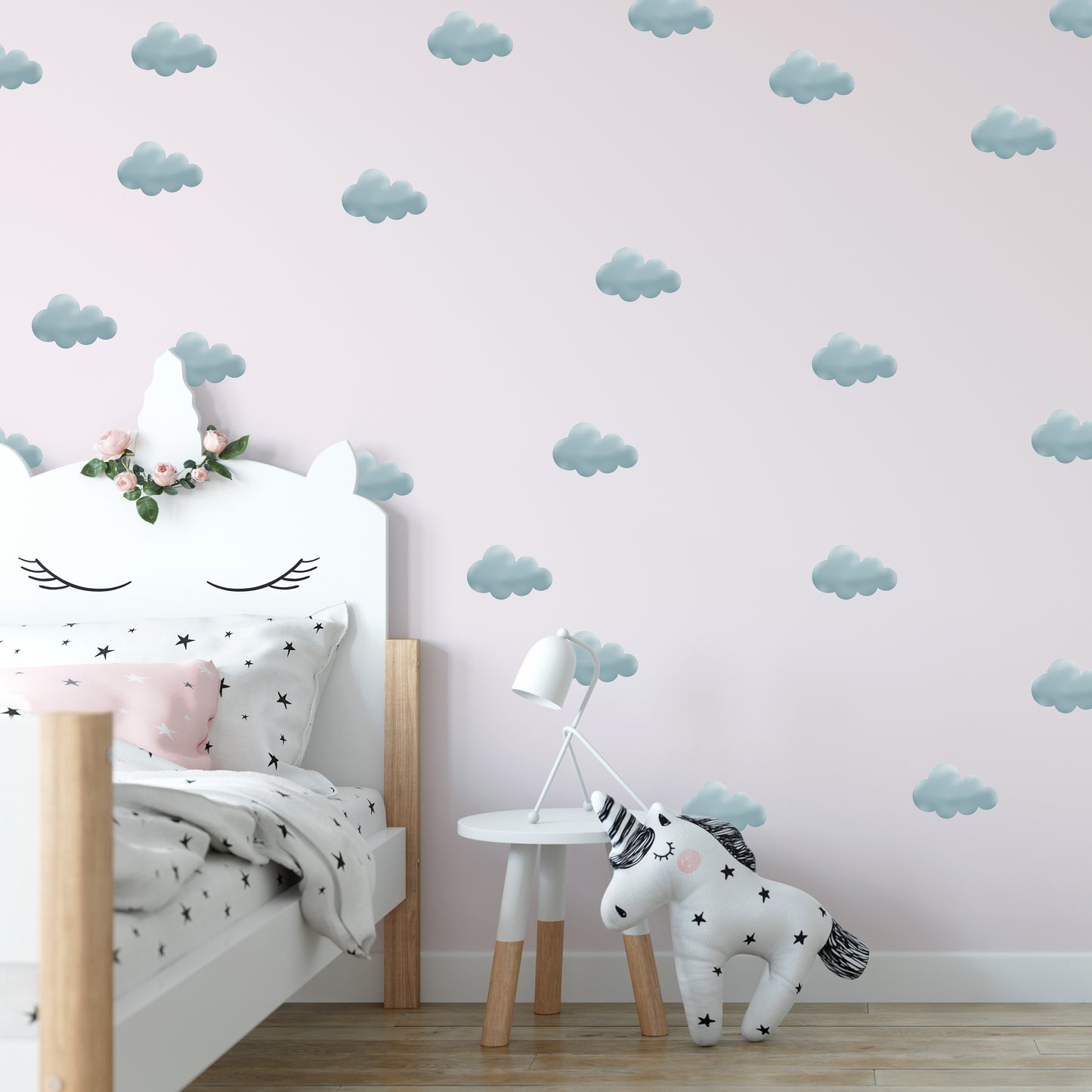 Blue clouds | Fabric wall stickers-Fabric wall stickers-Adnil Creations