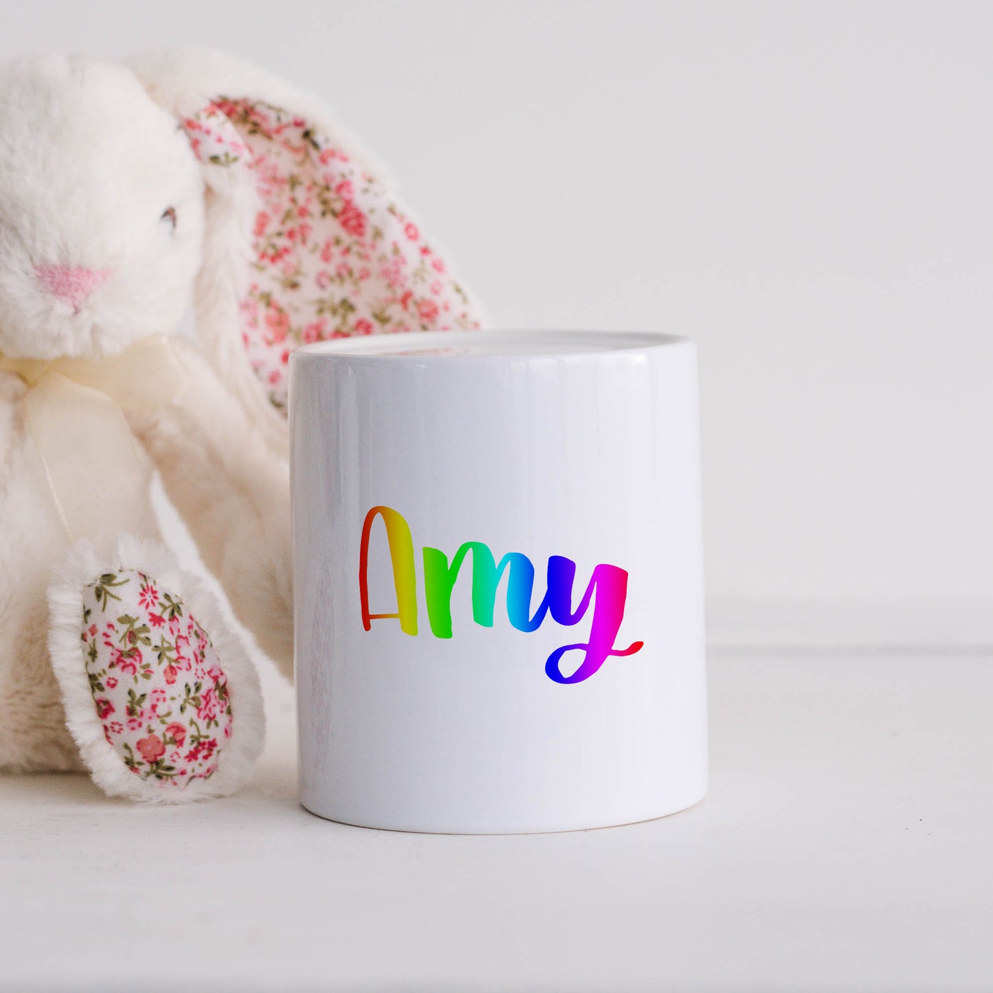 LGBTQ+ rainbow personalised name | Ceramic money box