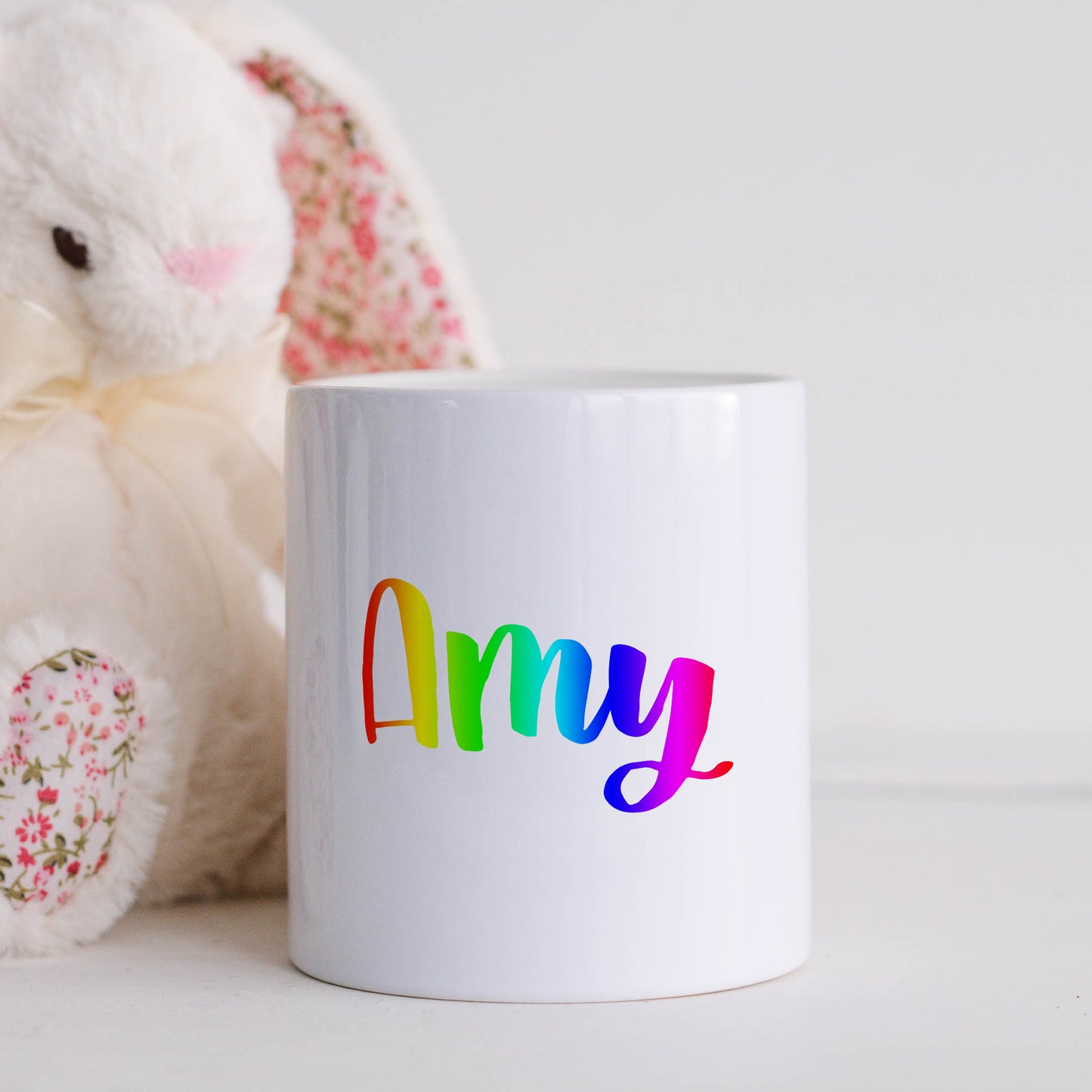 LGBTQ+ rainbow personalised name | Ceramic money box