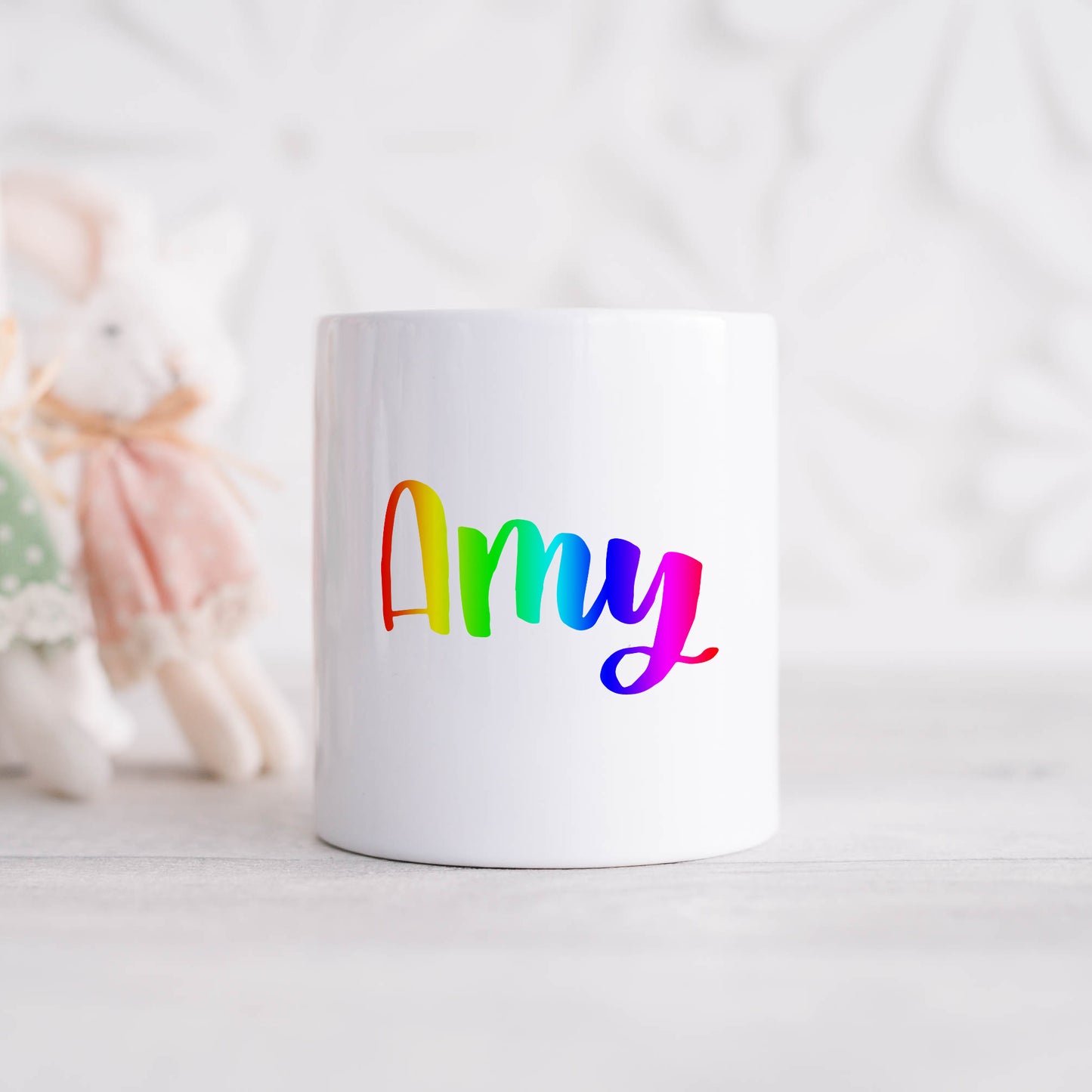 LGBTQ+ rainbow personalised name | Ceramic money box