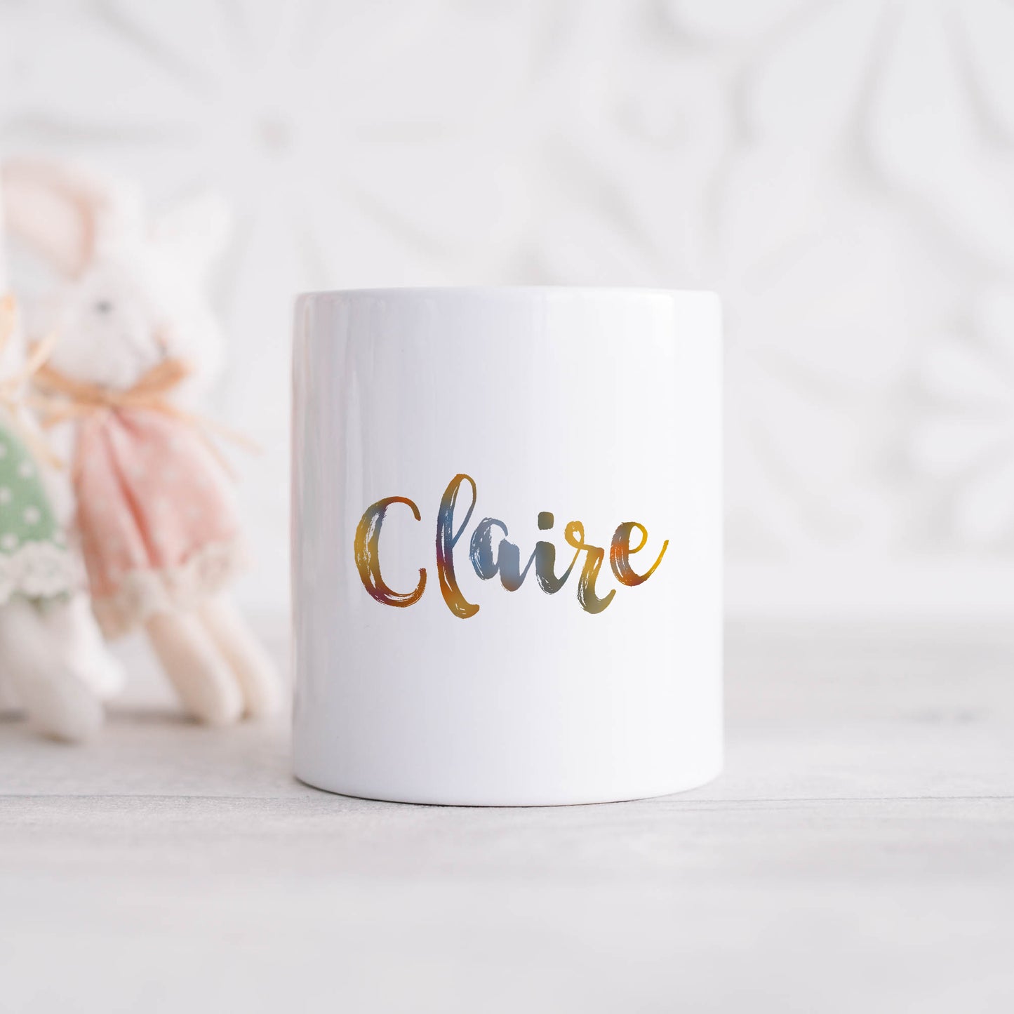 Muted ombre personalised name | Ceramic money box