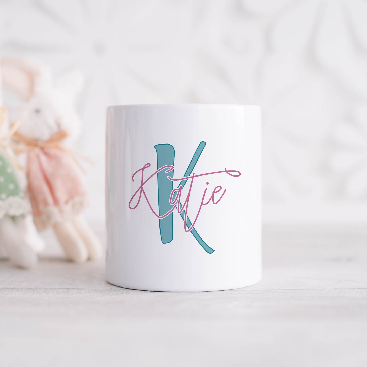 Dual colour personalised monogram | Ceramic money box