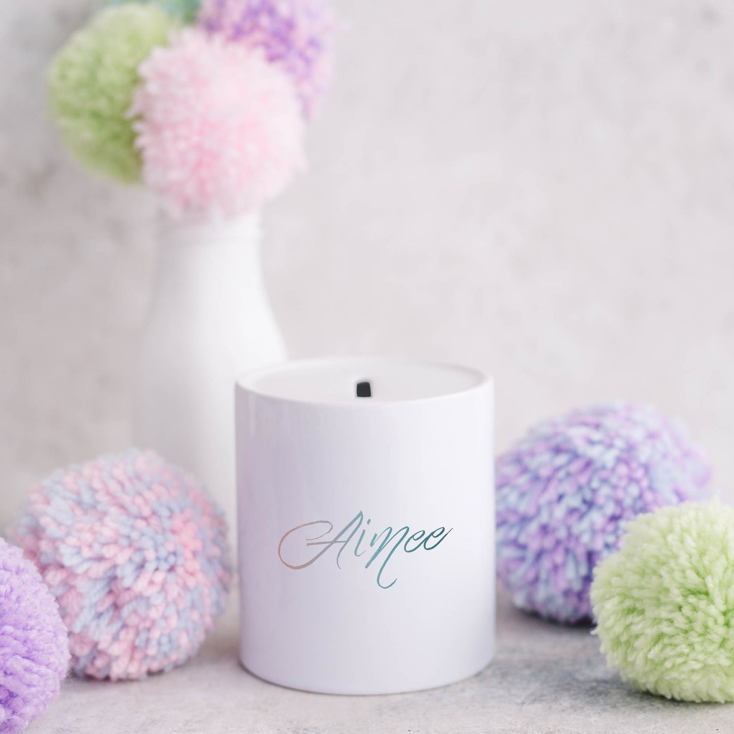 Ocean ombre script personalised name | Ceramic money box