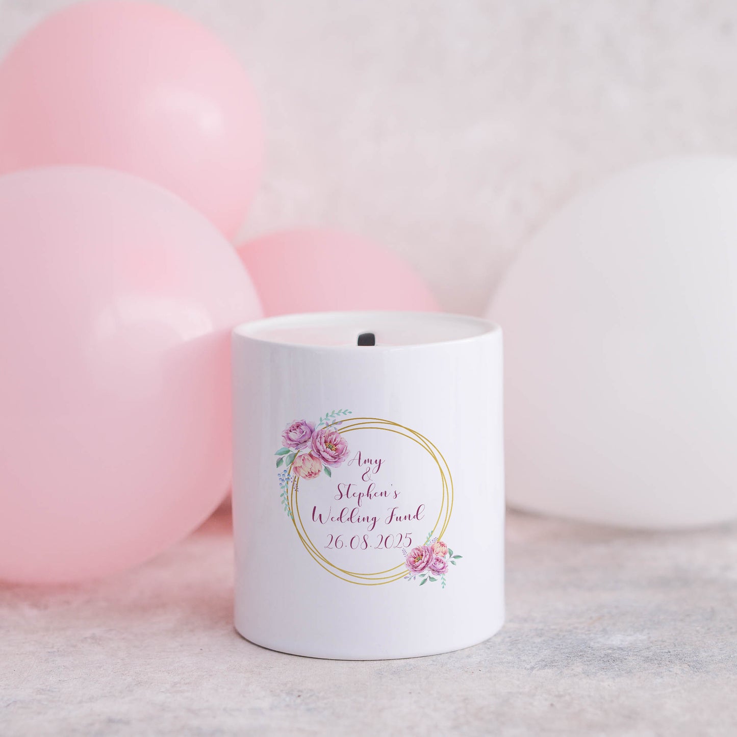 Personalised wedding fund | Ceramic money box