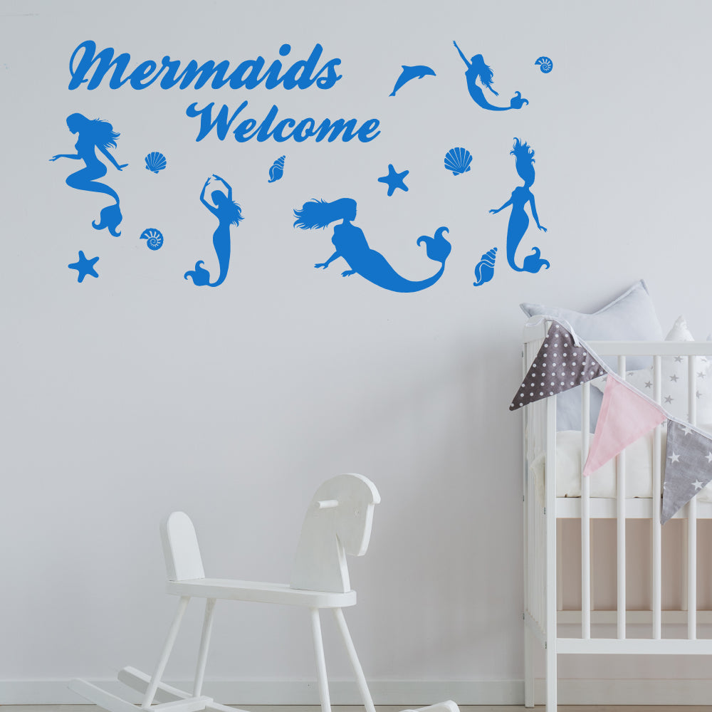 Mermaids welcome | Wall quote-Wall quote-Adnil Creations