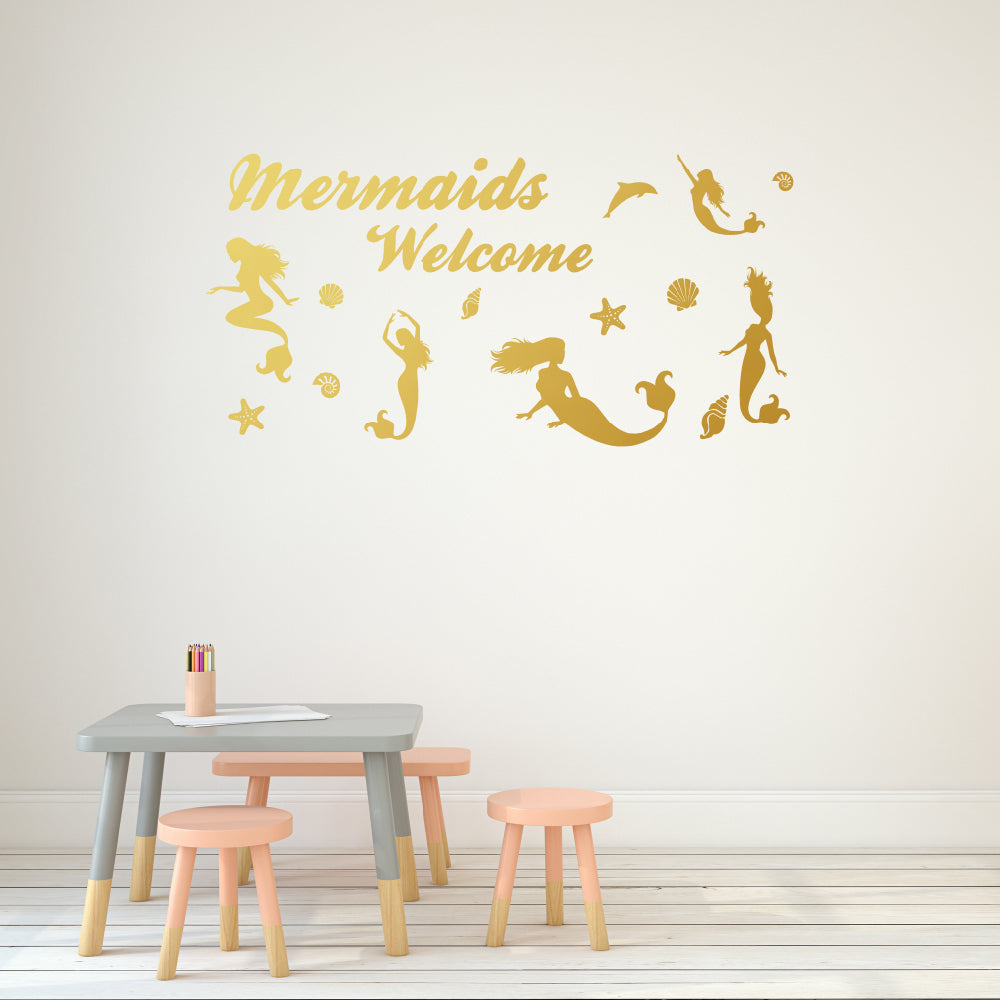 Mermaids welcome | Wall quote-Wall quote-Adnil Creations