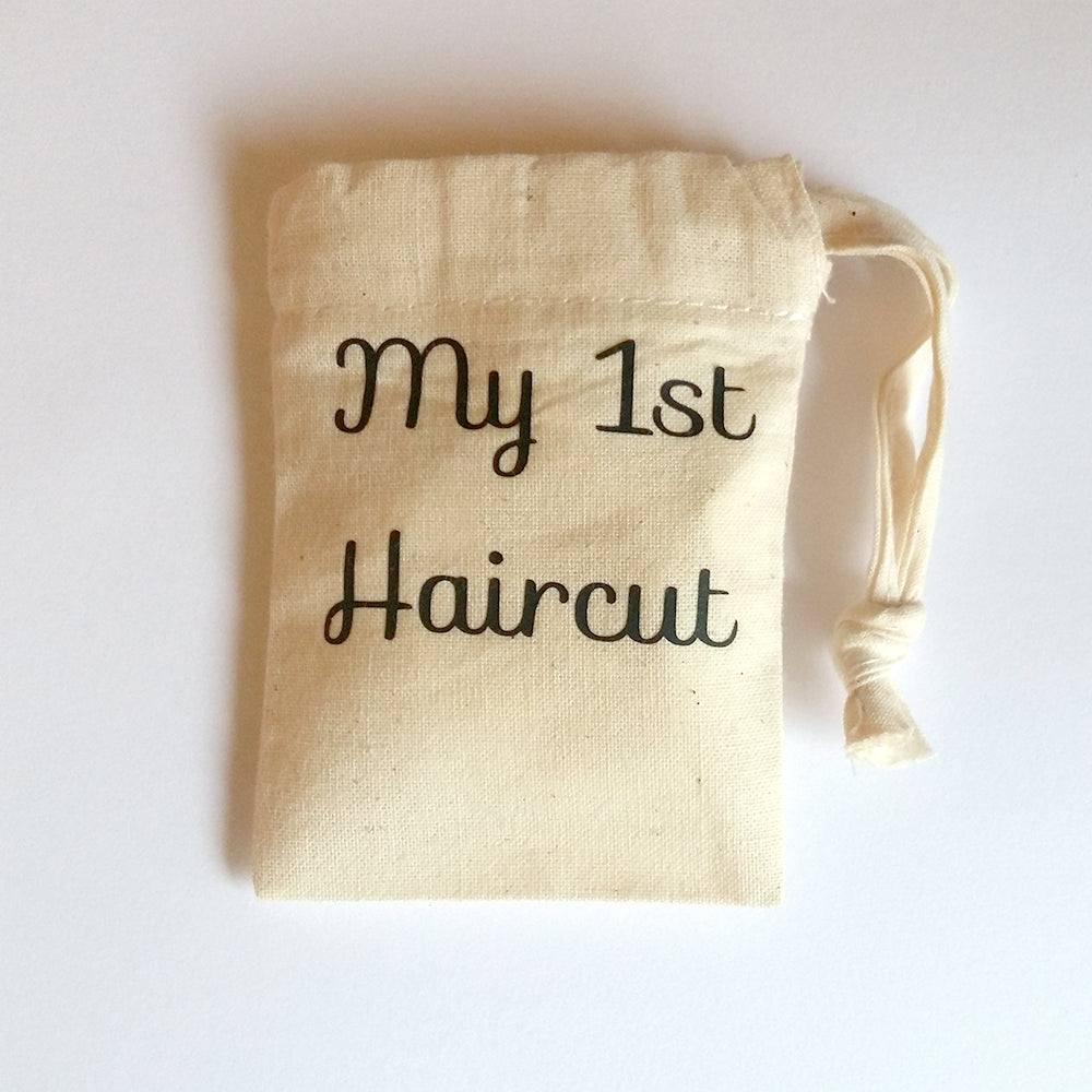 My first haircut bag | Small cotton drawstring bag-Tiny bag-Adnil Creations